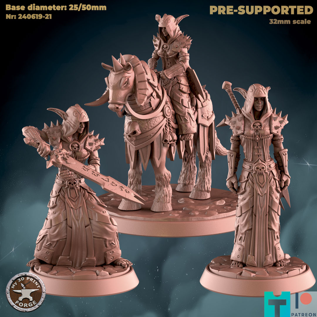 Death Knight Night Elf Female 3 models