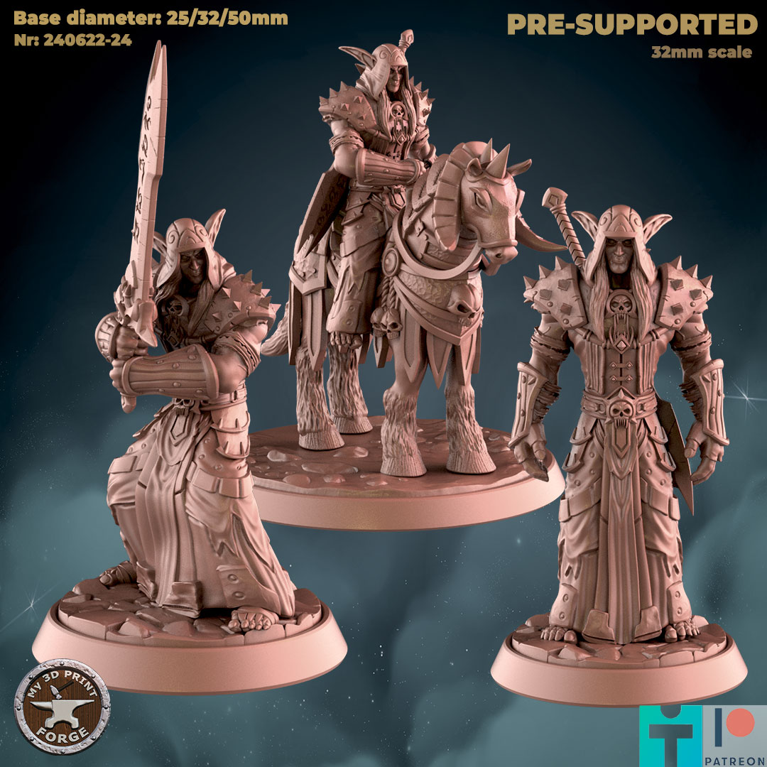 Death Knight Night Elf 3 models