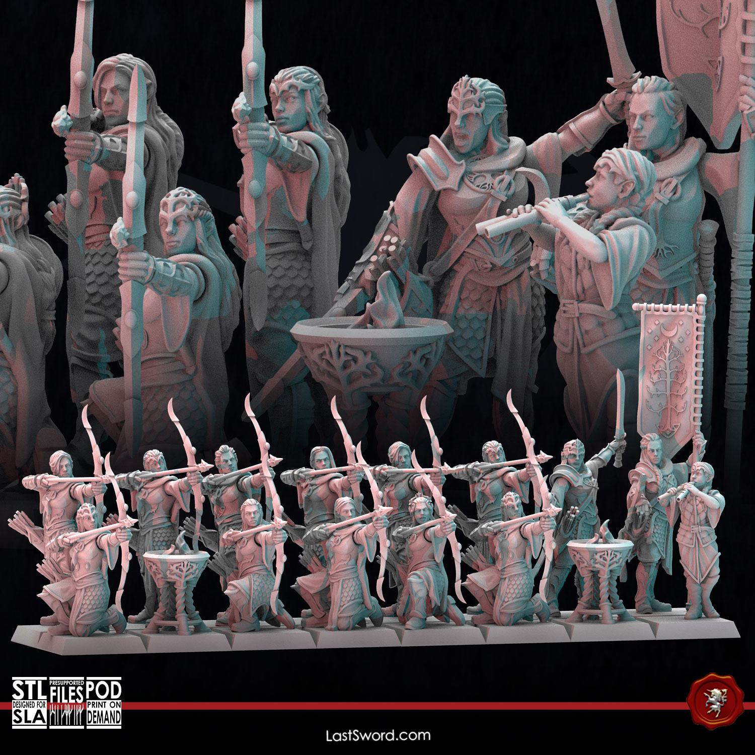 Queen’s Long Bows | Pre-Supported | 30mm High Elves
