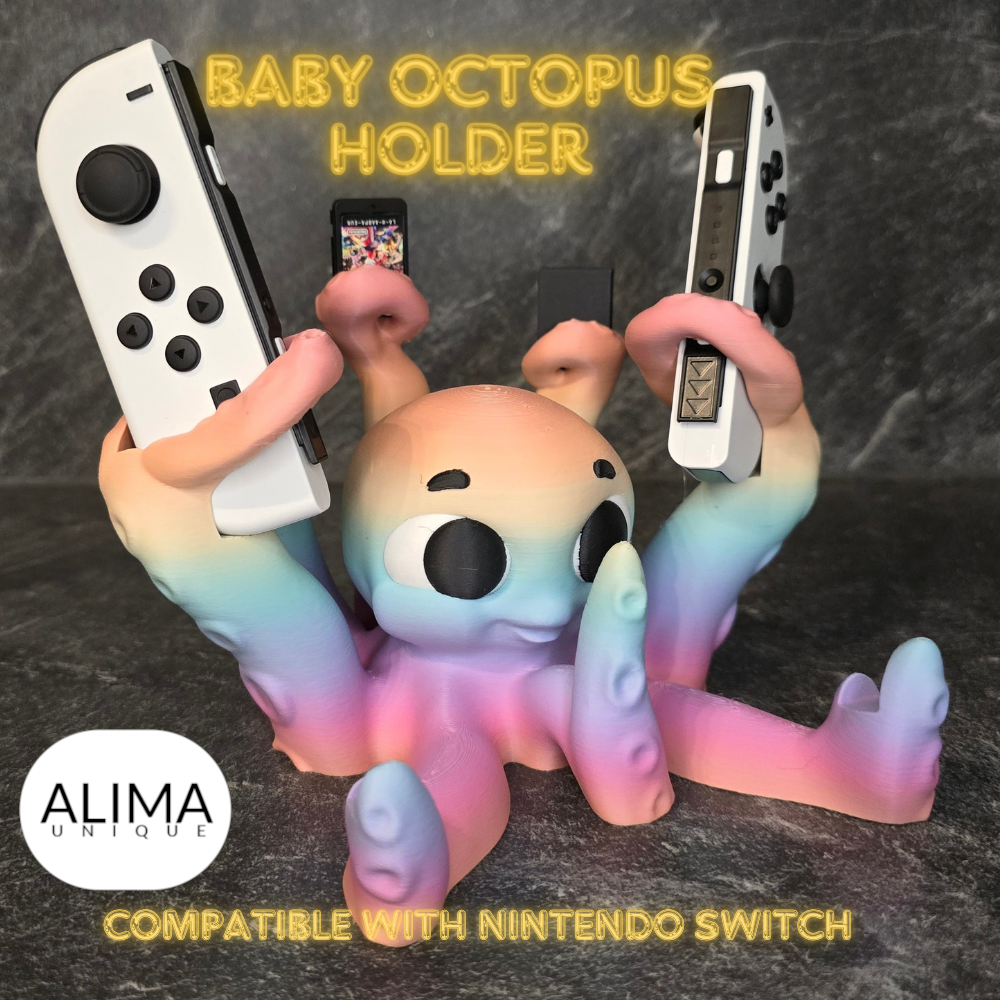 Baby octopus holder - compatible w. Nintendo Switch