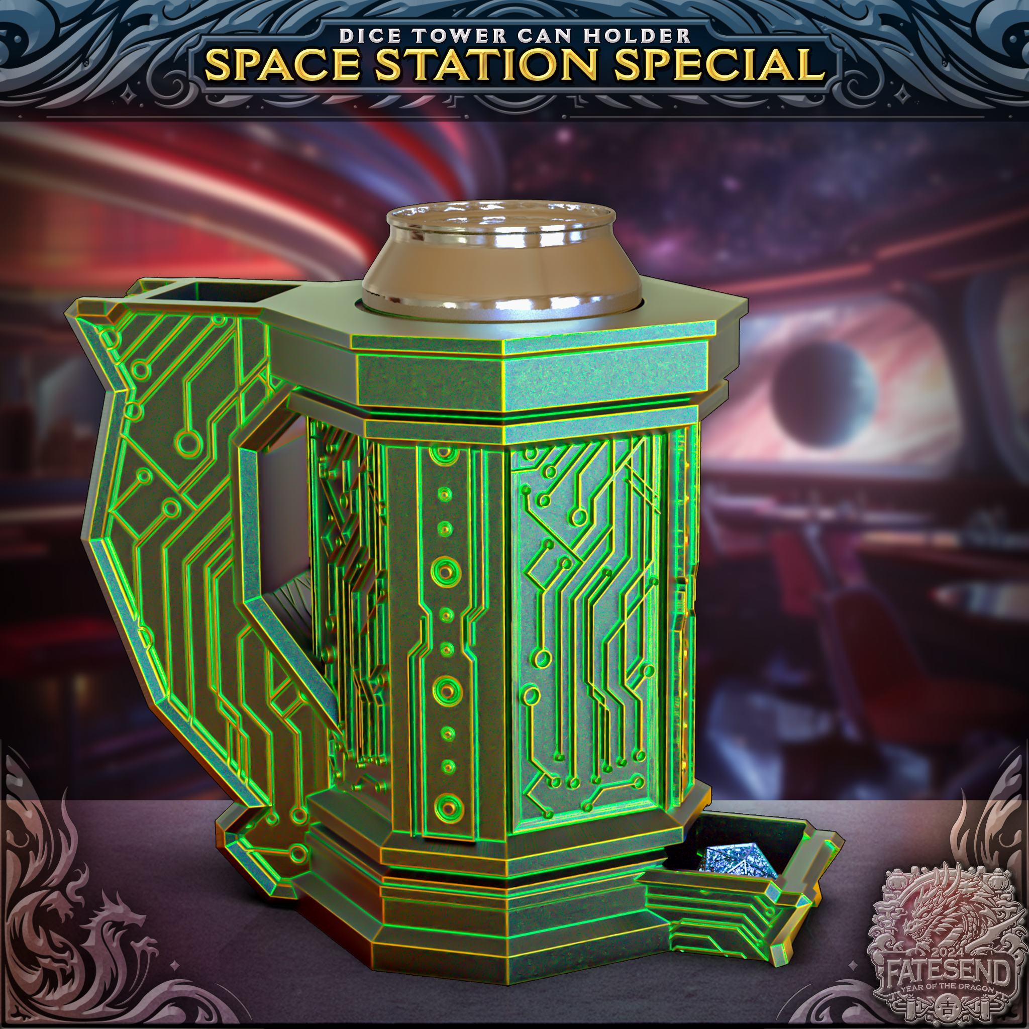 Space Station Special - Dice Tower Can Holder