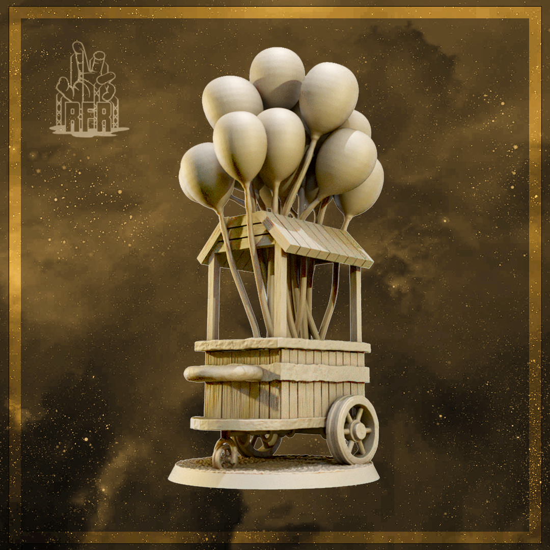 Ballooncart - Tabletop miniature (Pre-Supported)