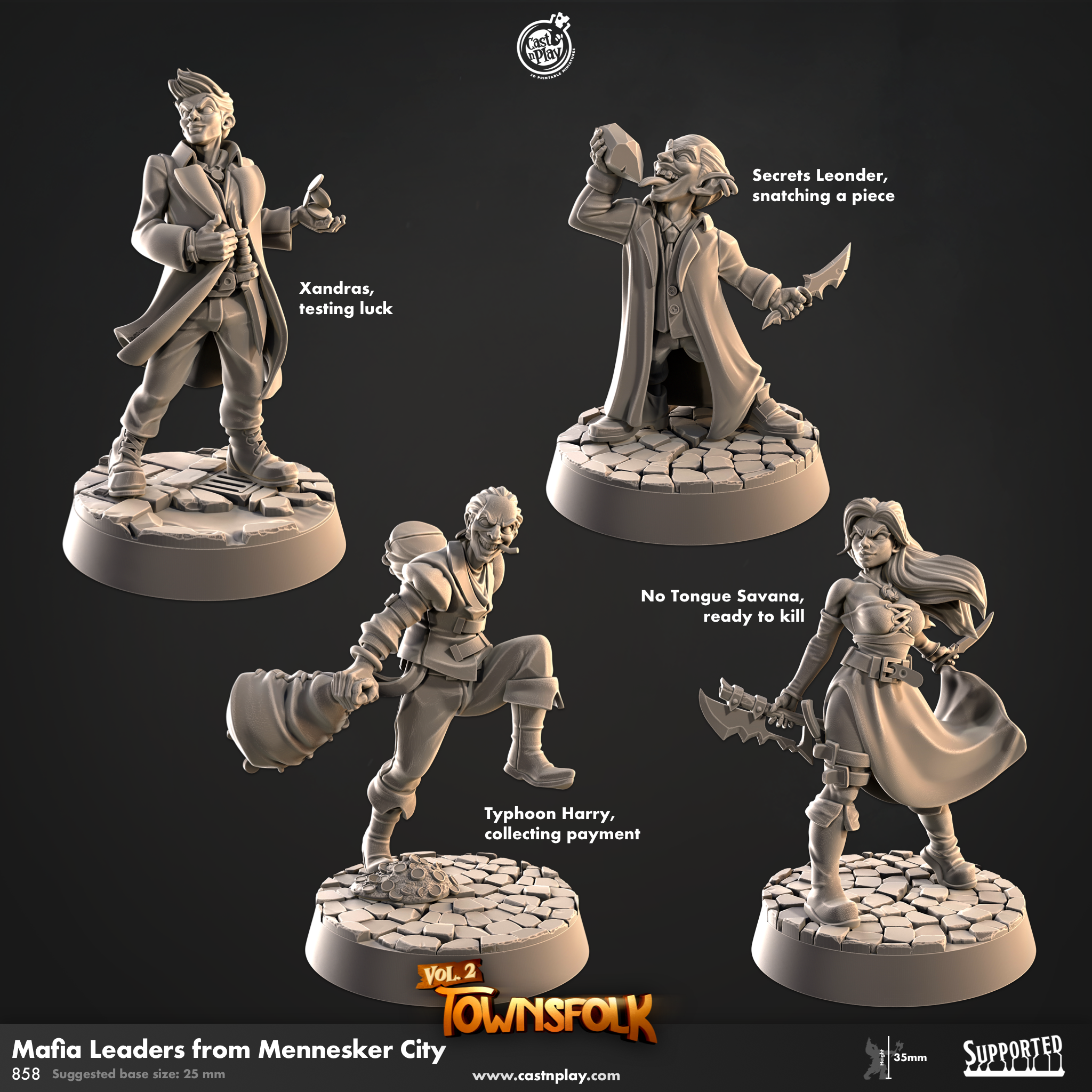 Mafia Leaders from Mennesker City (Pre-Supported) | Cast n Play