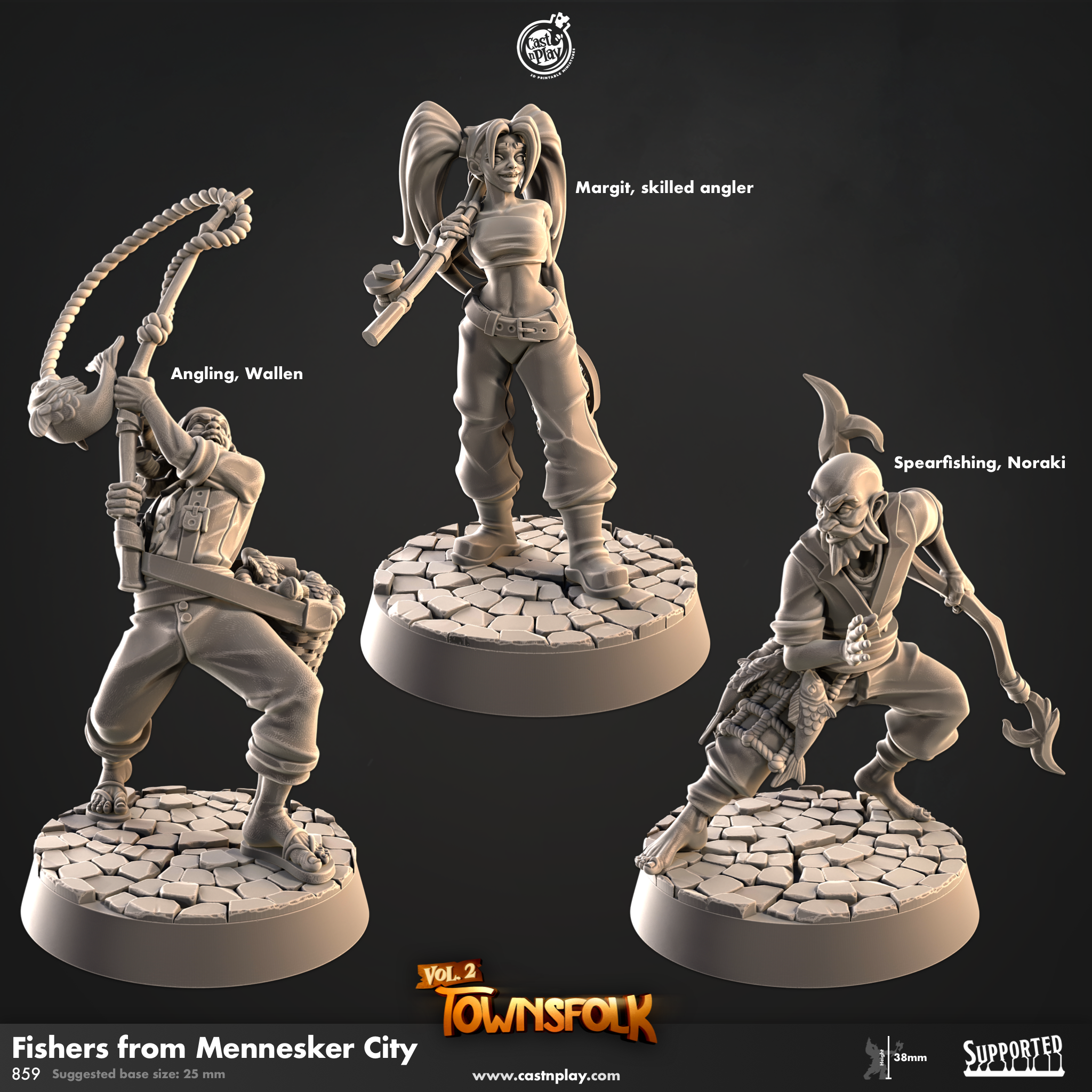 Fishers from Mennesker City (Pre-Supported) | Cast n Play