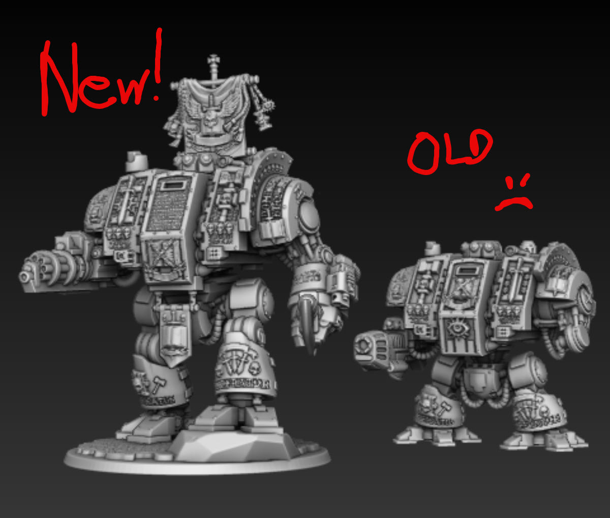 Silver Wardens Box Walking Robot of Death (presupported)