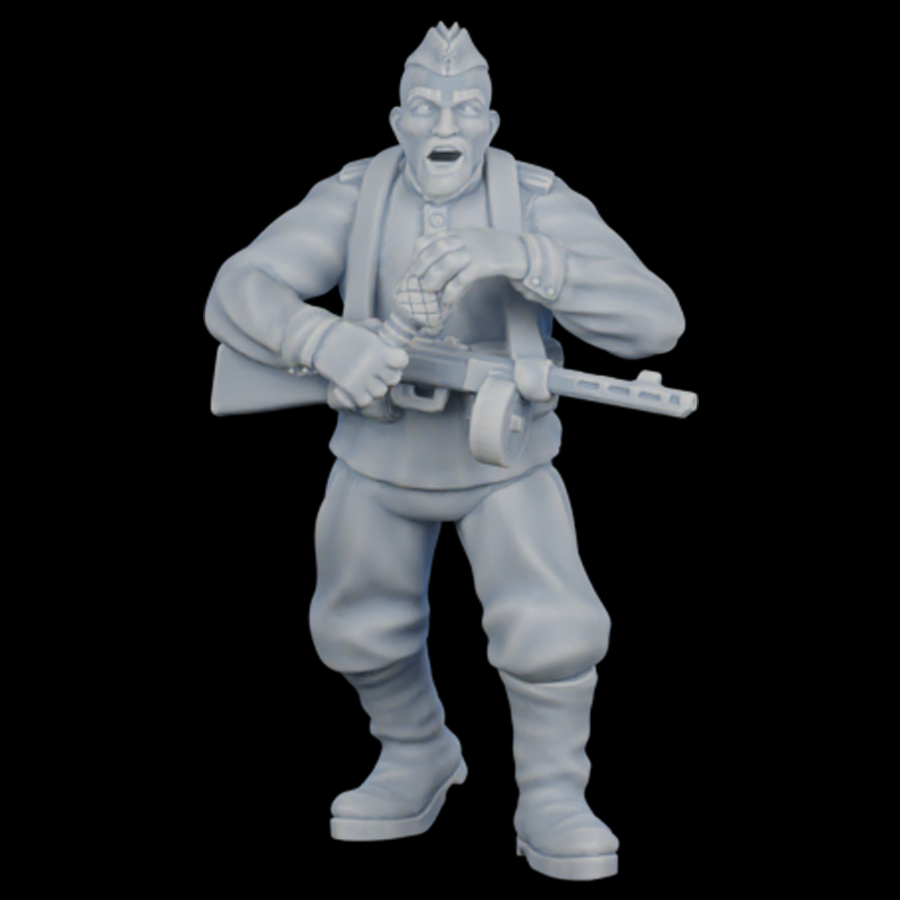 Soviet Submachine-Gunner (Free Model) - WWII Red Army Kickstarter