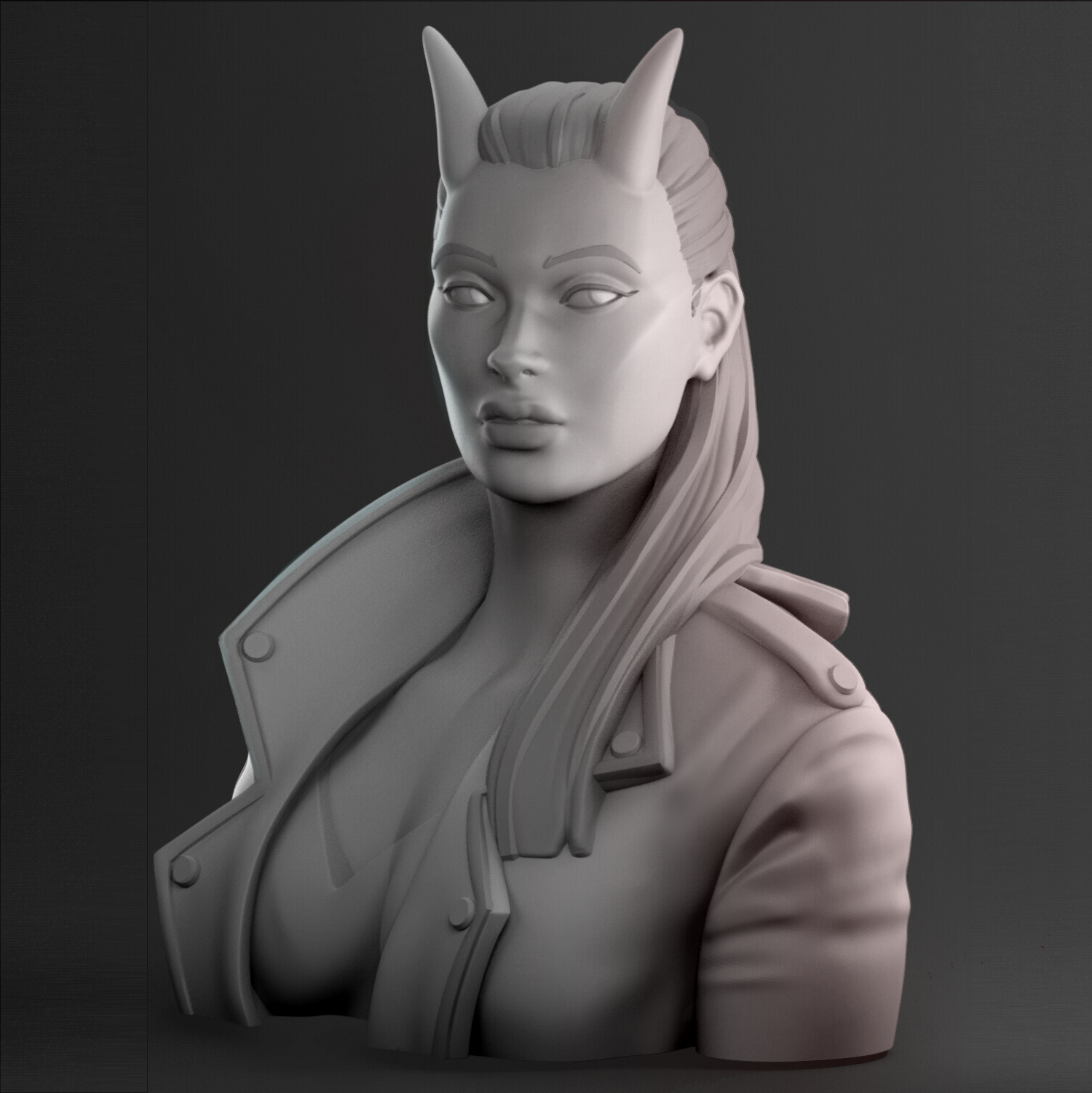DEMON WOMAN BUST MINIATURE PAINT