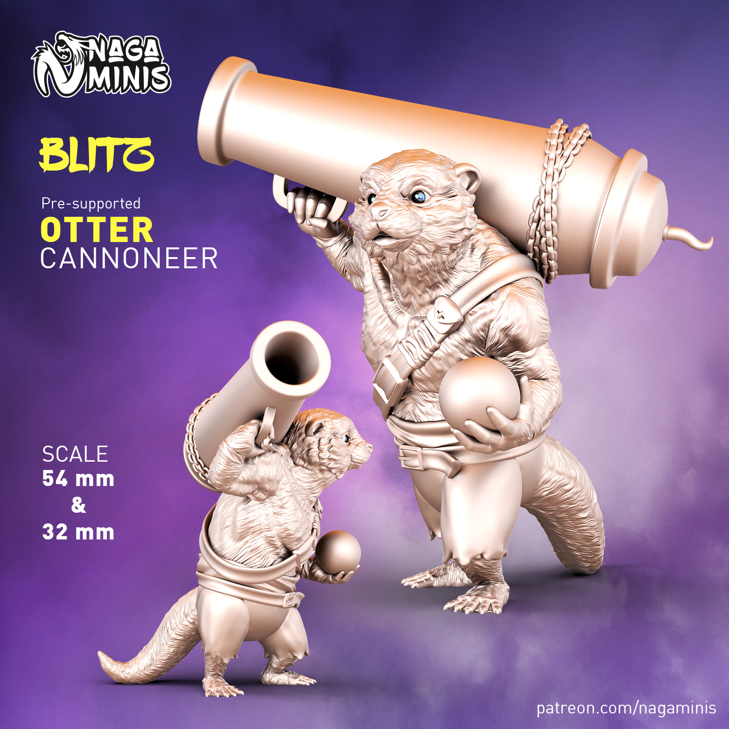 (Pre-supported) Otter Folk Pirate Cannoneer