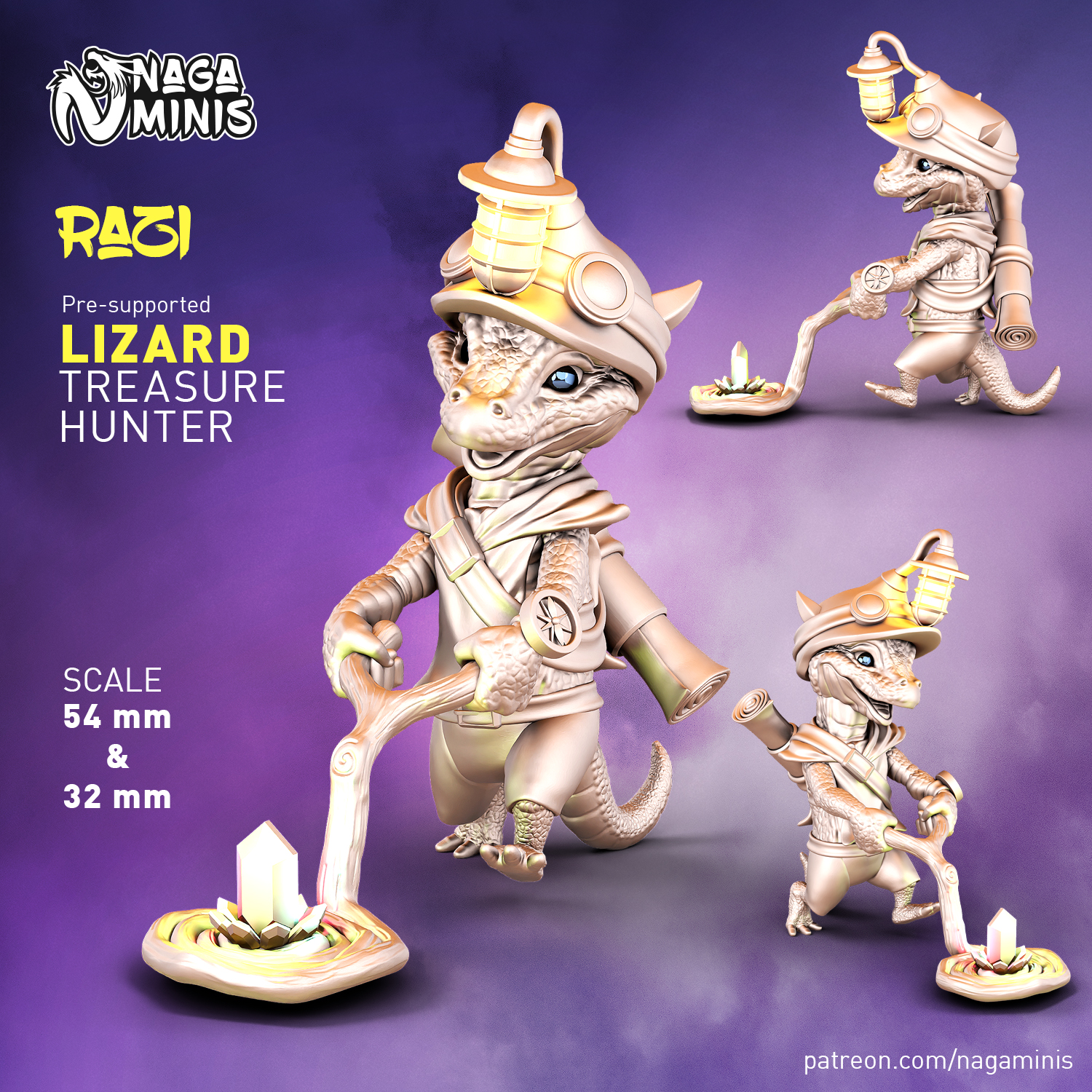 (Pre-supported) Lizard Folk Treasure Hunter