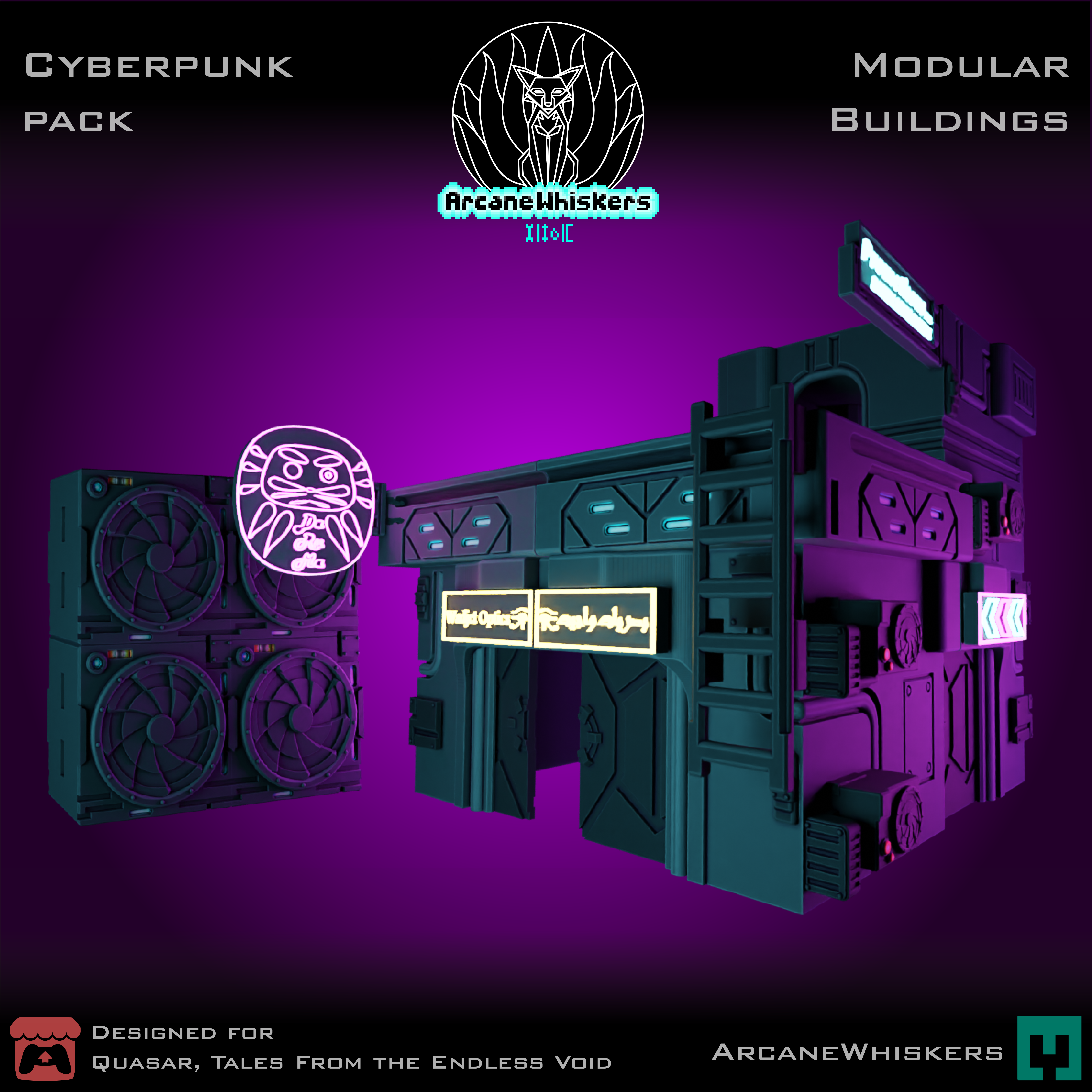 Cyberpunk Buildings pack
