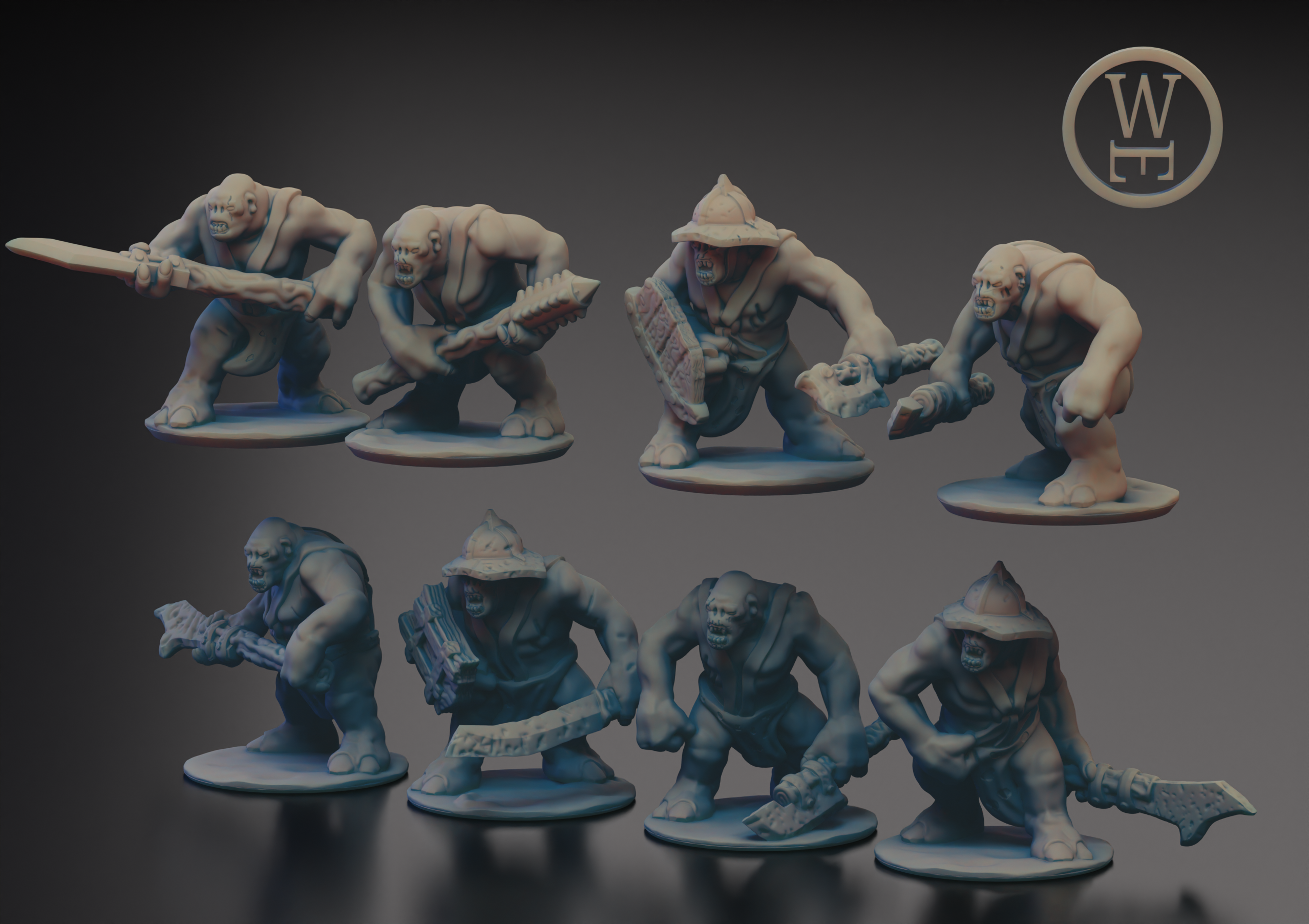 Morghei Mountain Trolls (10mm Warmaster)