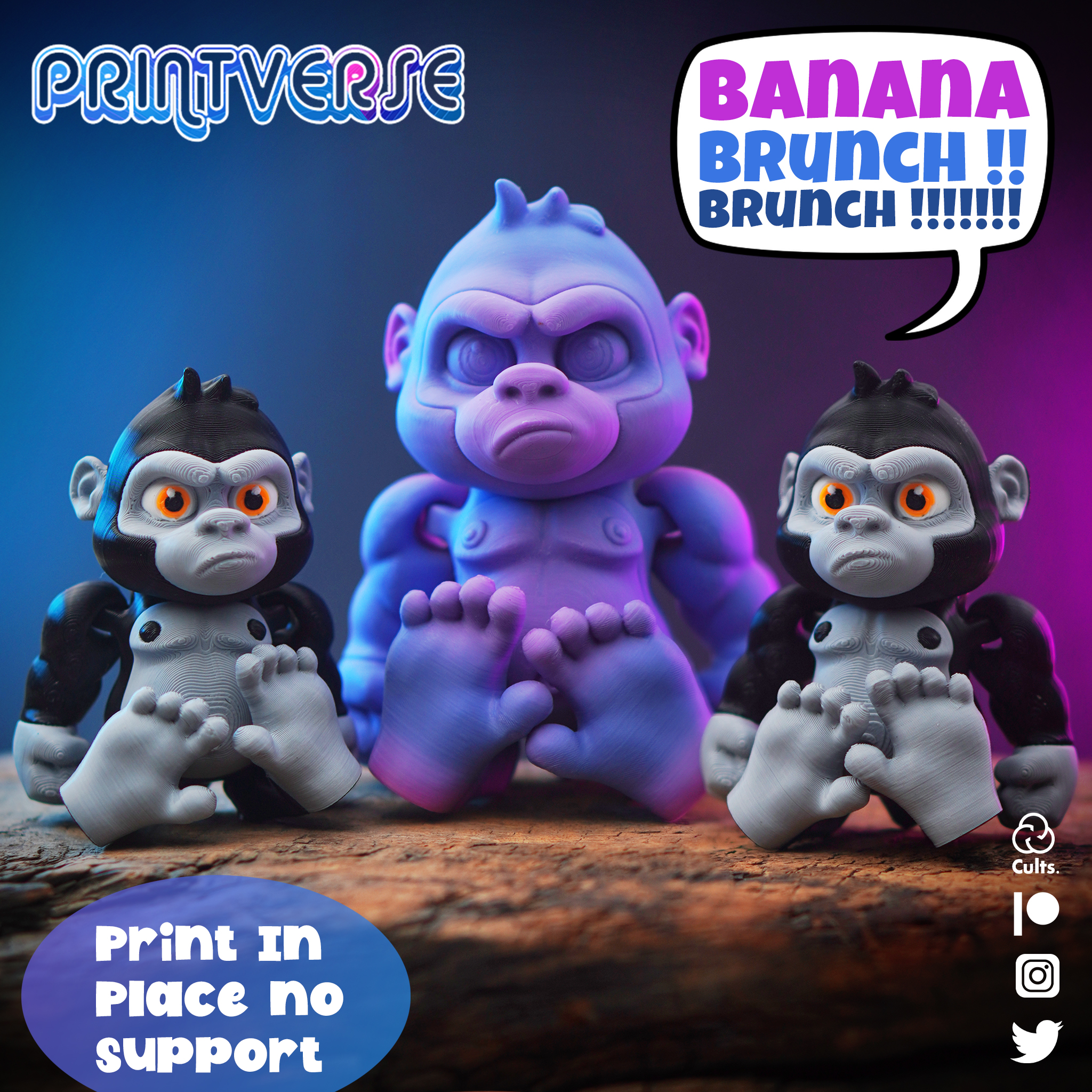 Flexy Print In Place Gorilla