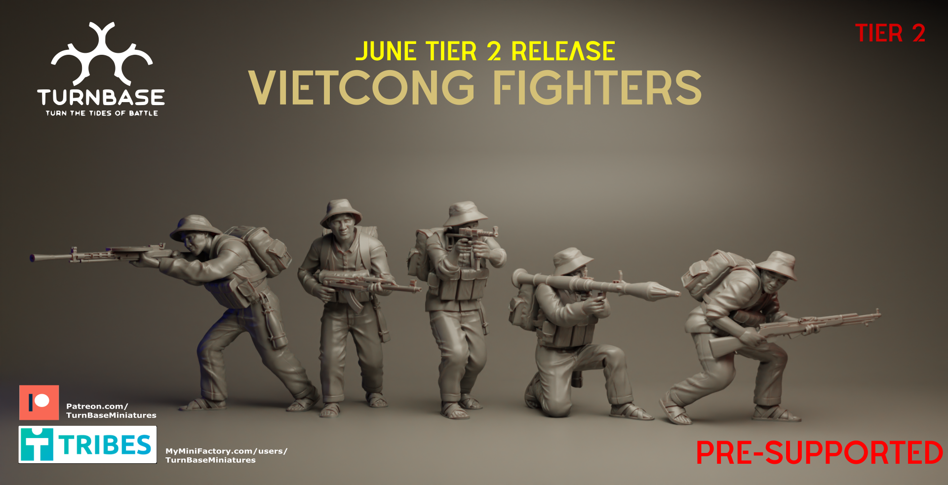 TurnBase Miniatures: Wargames - Vietcong Fighters