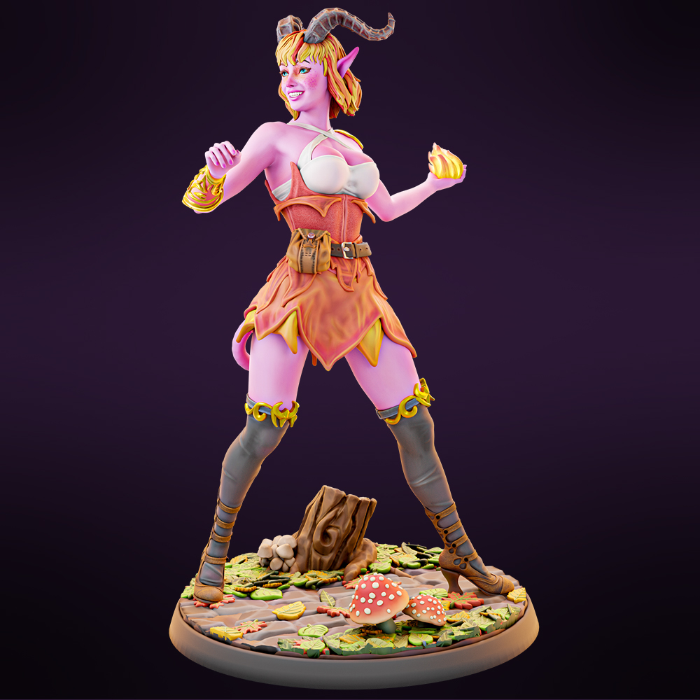 Jwala Pyschotic Tiefling (Fire Pose)