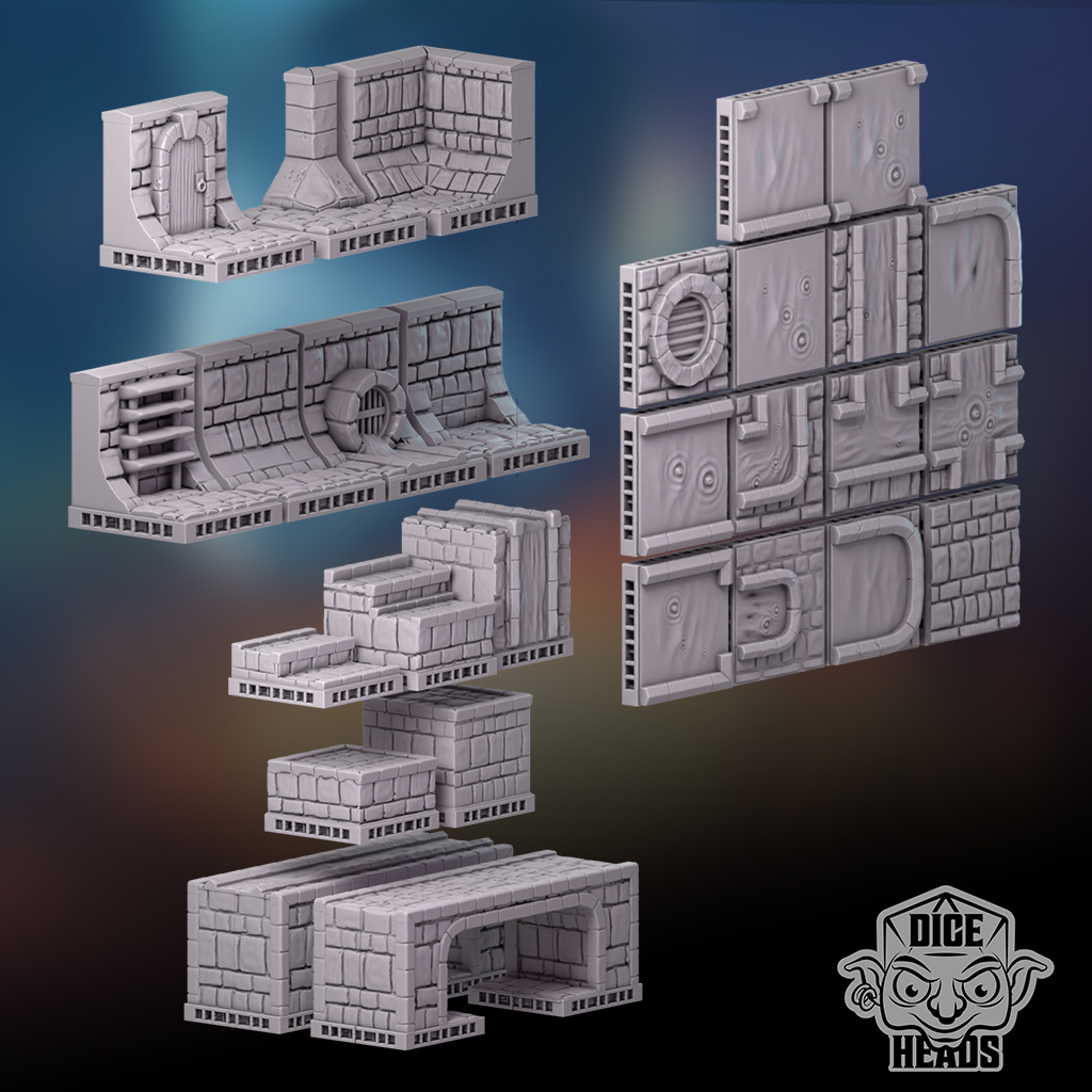 Sewer Terrain Tiles (28 piece) (pre-supported)