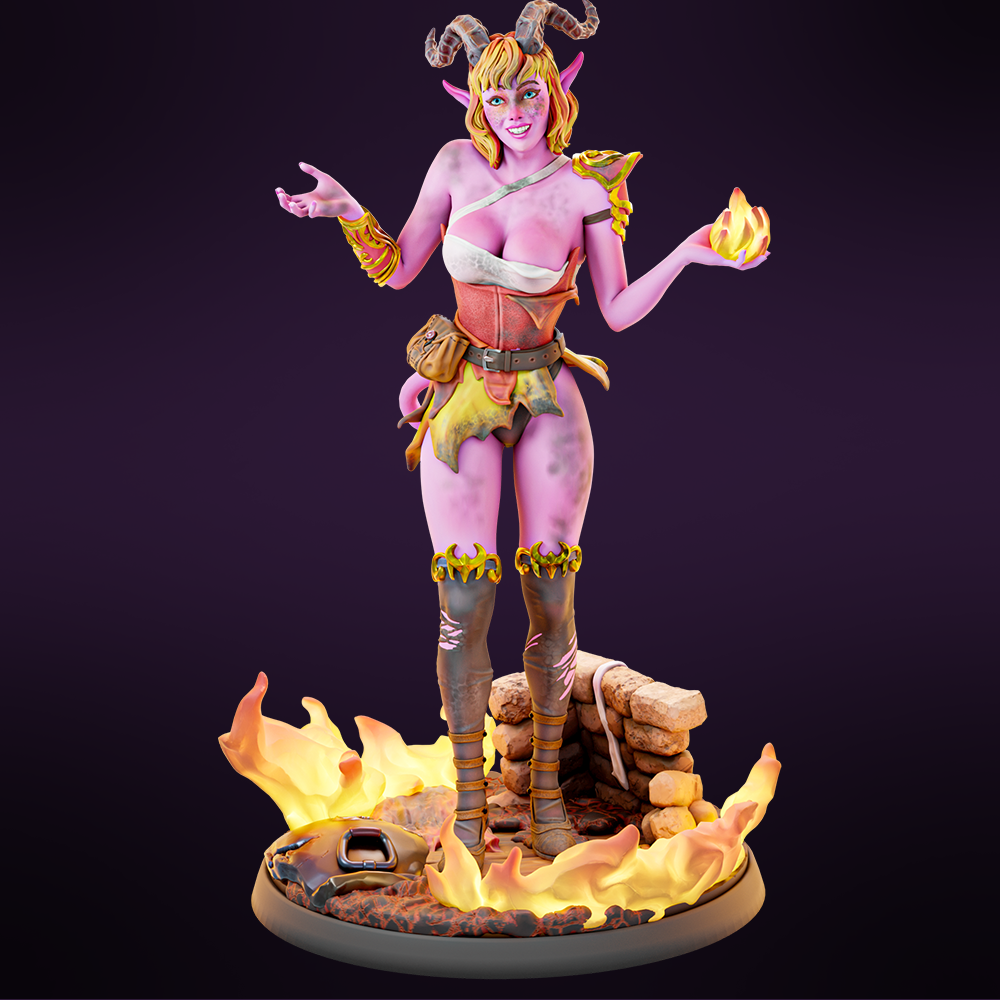 Jwala Pyschotic Tiefling (Pin-up)