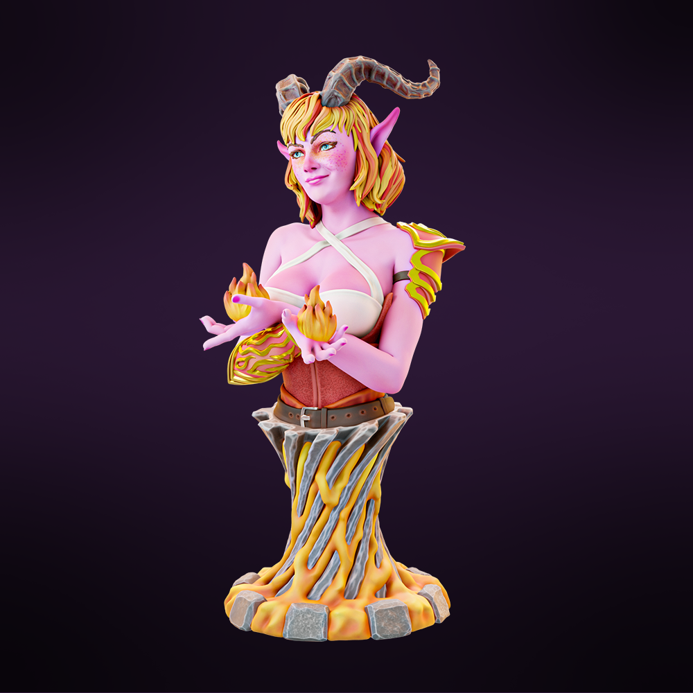 Jwala Pyschotic Tiefling (Bust)