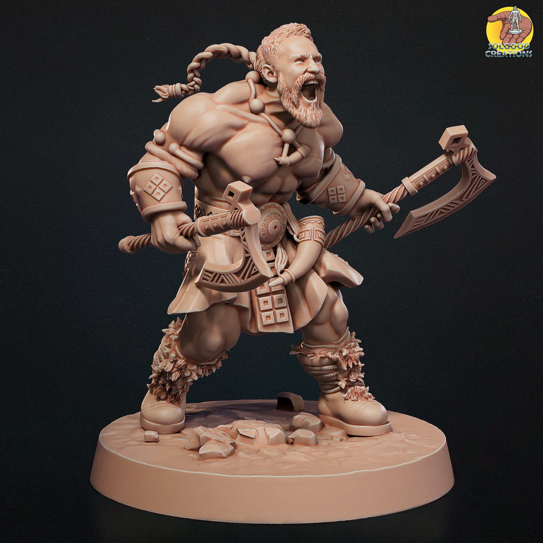 Oisin the Bellower, Male Dwarf Barbarian | Pre-Supported