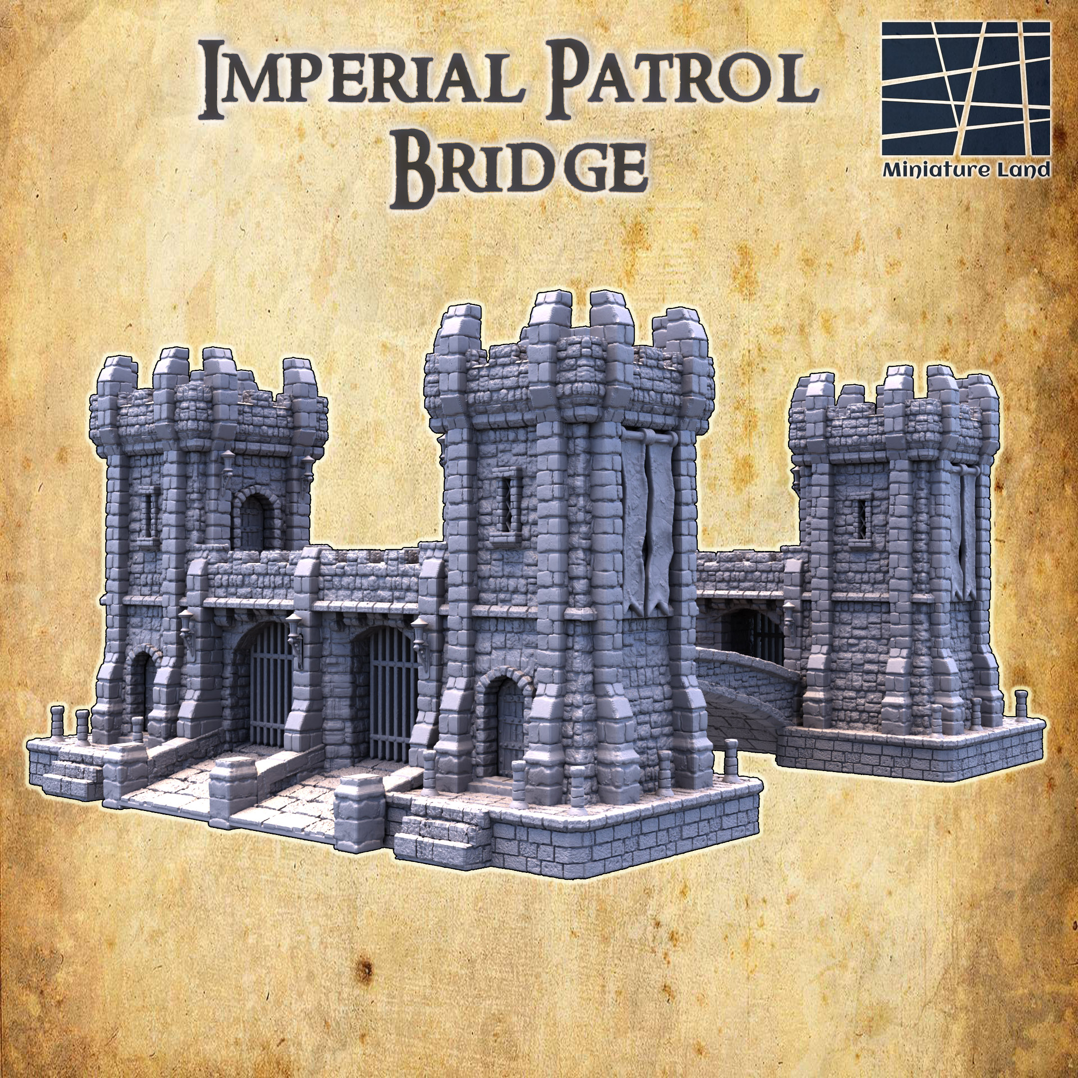 Imperial Patrol Bridge - Tabletop Terrain - 28 MM