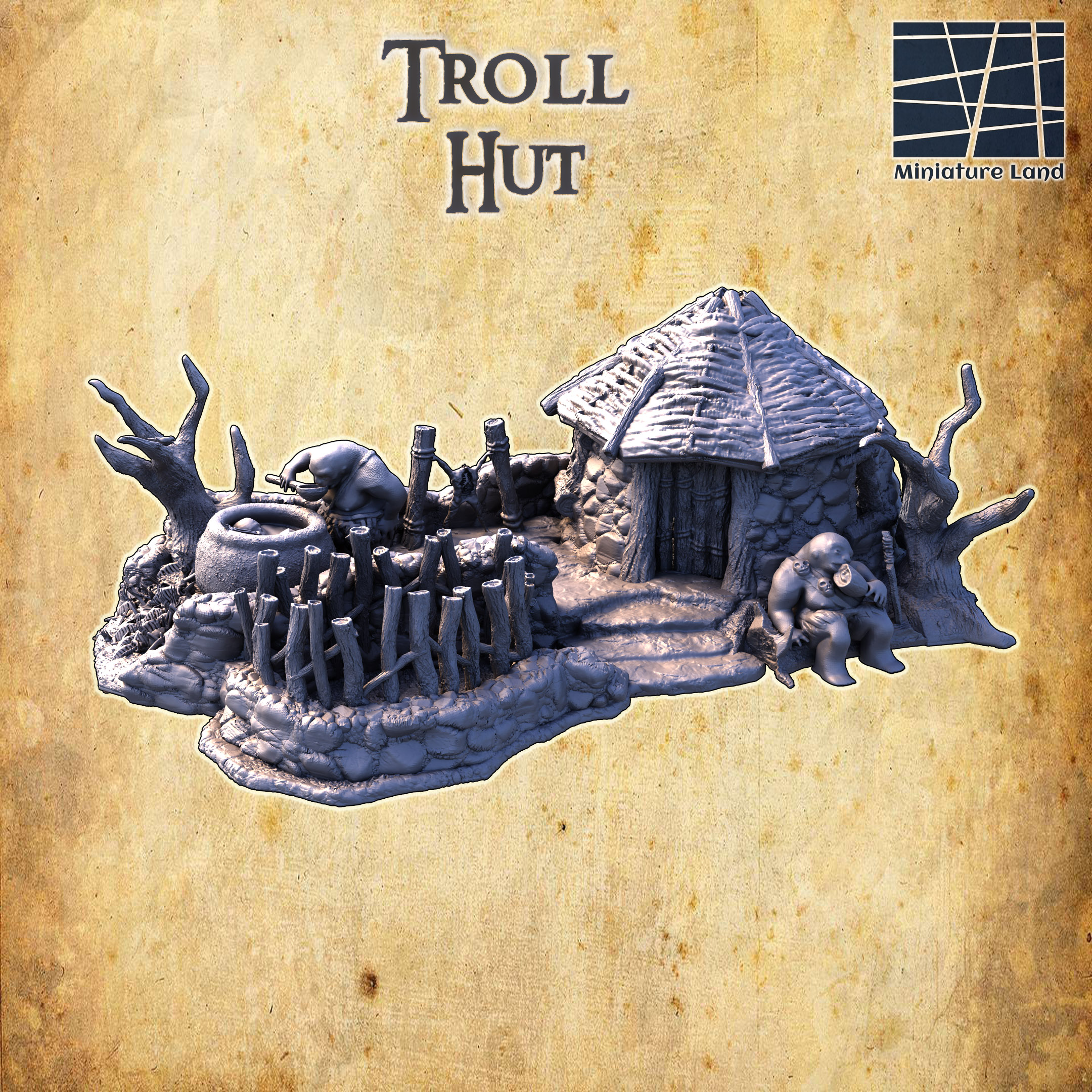Troll Hut - Tabletop Terrain - 28 MM
