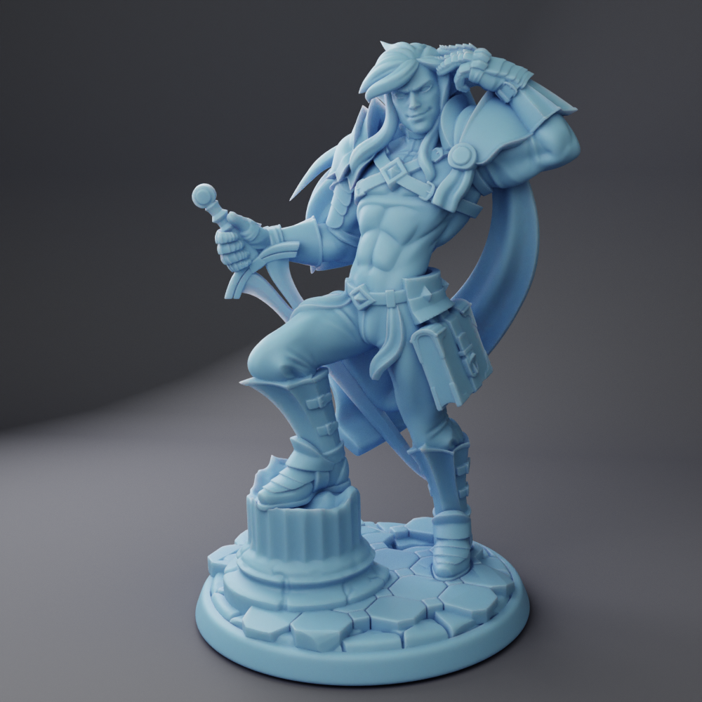 Alistair Glimmergaunt the Elf Paladin - Reforged Edition ( Male Elf Paladin with Longsword / Elven Paladin / Elvish Fighter / Warrior / Cleric )