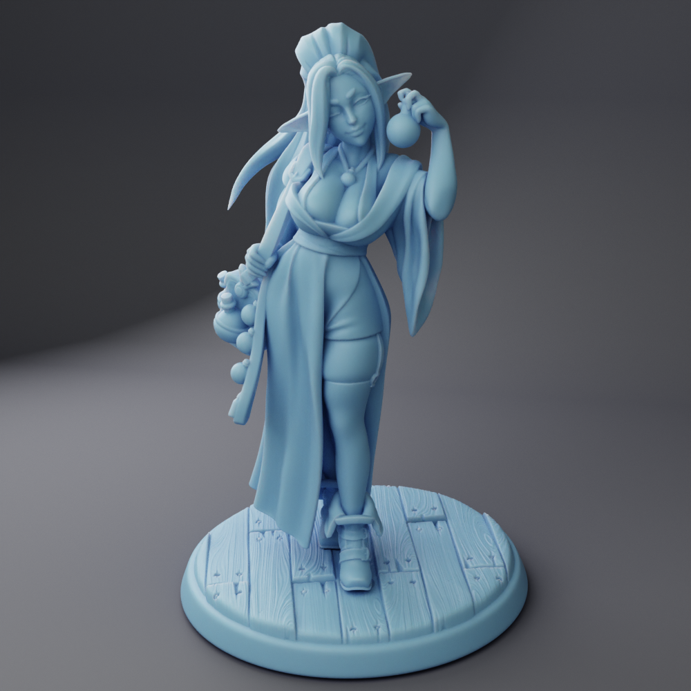 Silfie the Love Potion Merchant, Reforged Edition ( Female Elf Alchemist / Elf Artificer / Elf Potion Seller / Elf NPC / Elf Townsfolk )