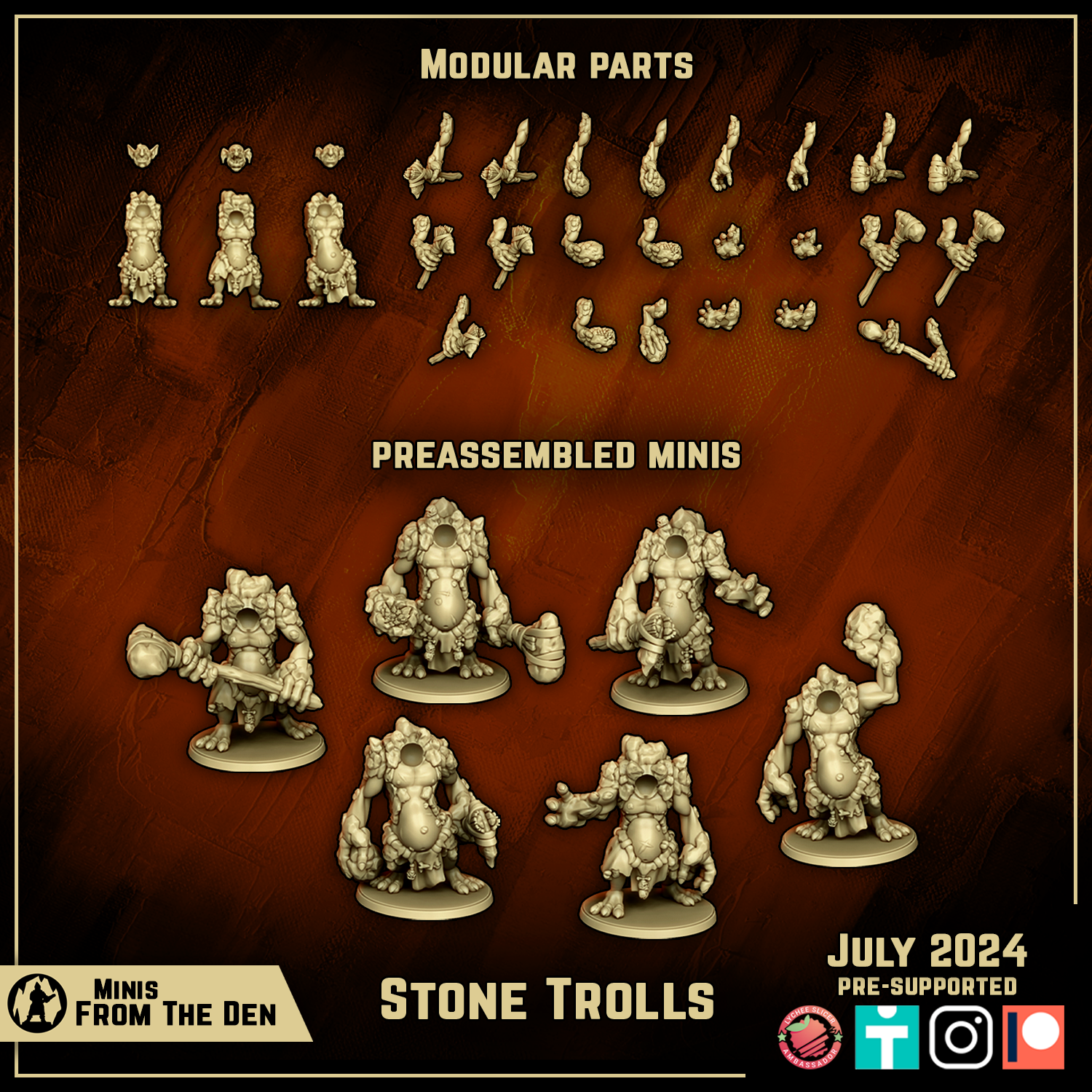 STONE TROLLS - MINIS PACK [MODULAR]