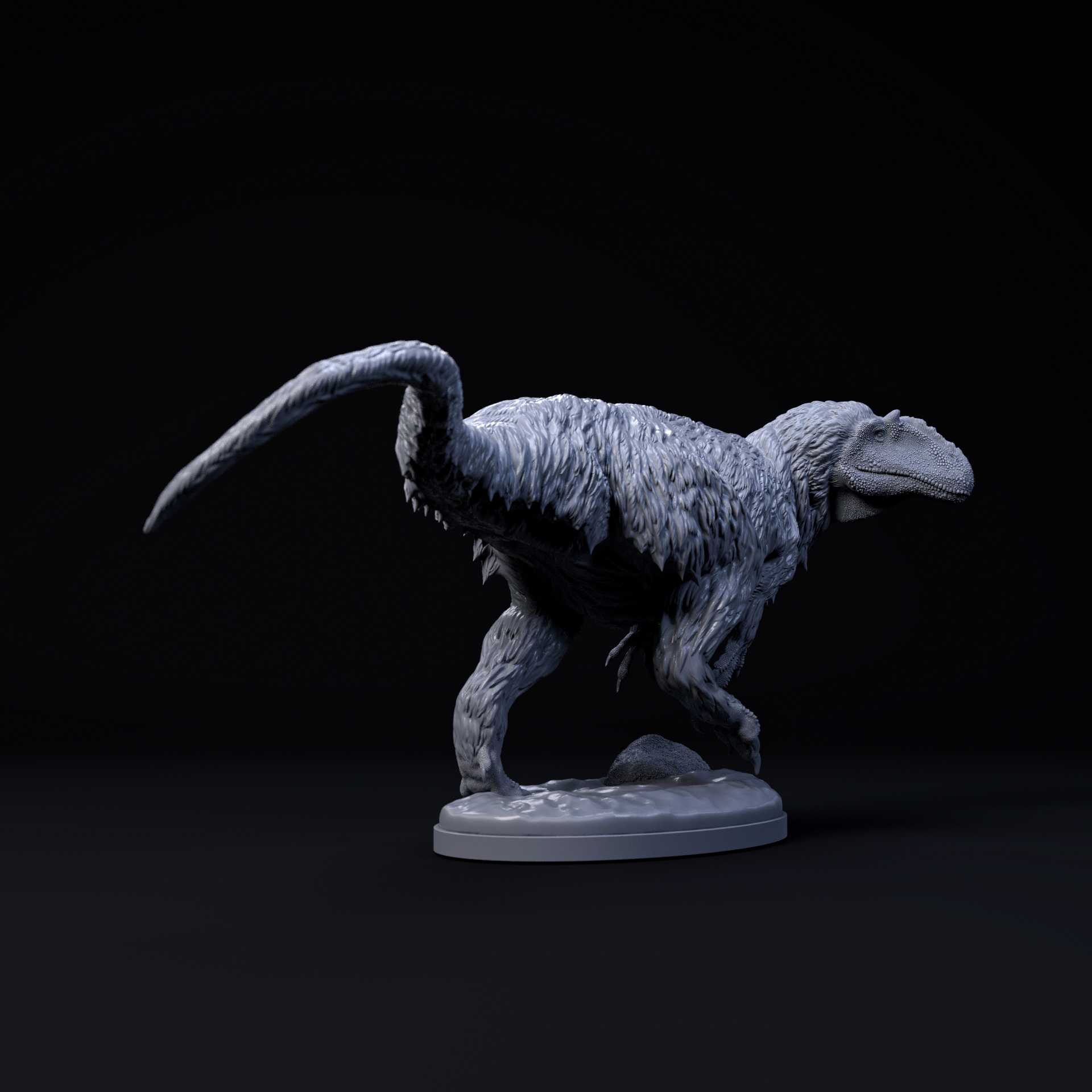 Yutyrannus Huali running 1-35 scale pre-supported dinosaur