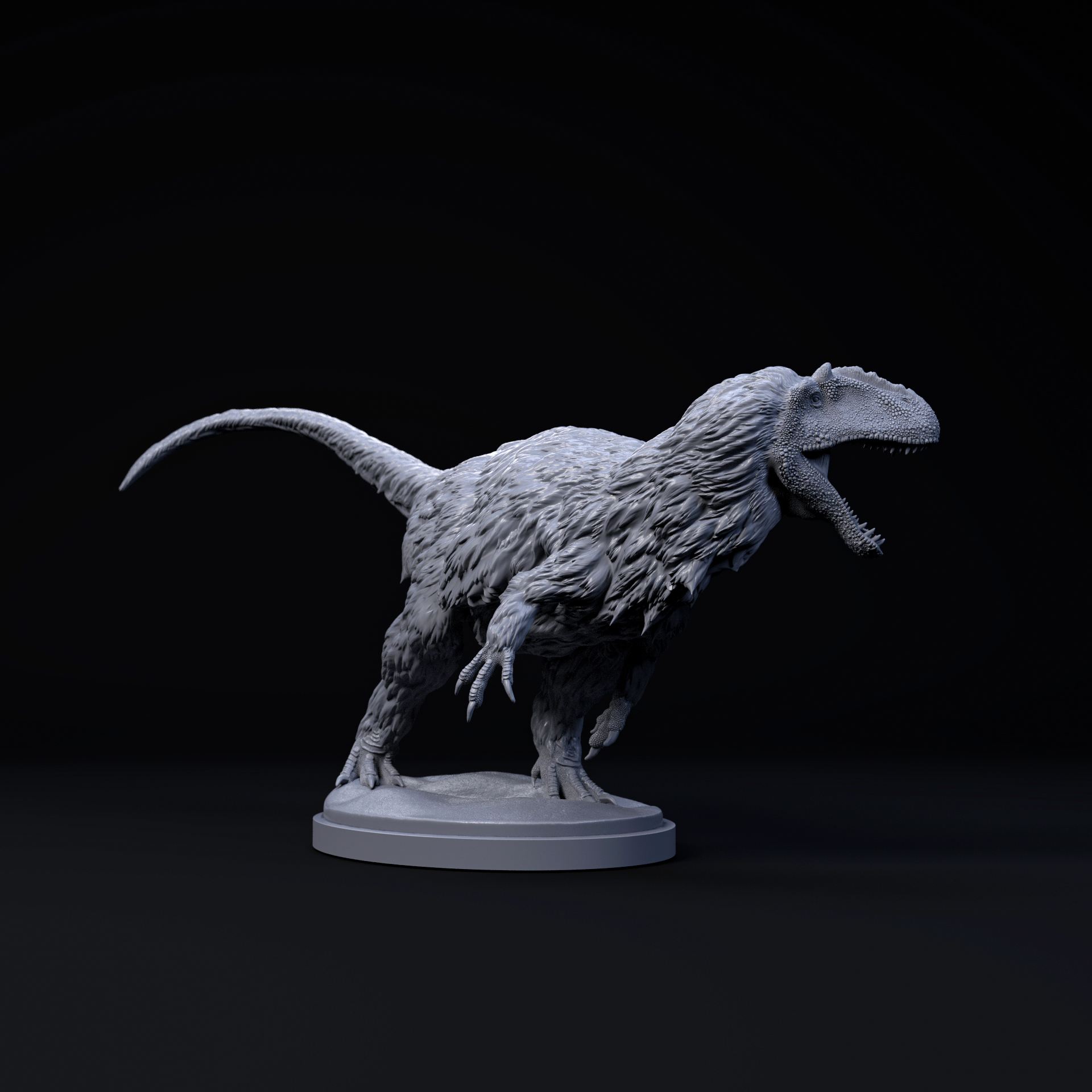 Yutyrannus Huali turning 1-35 scale pre-supported dinosaur