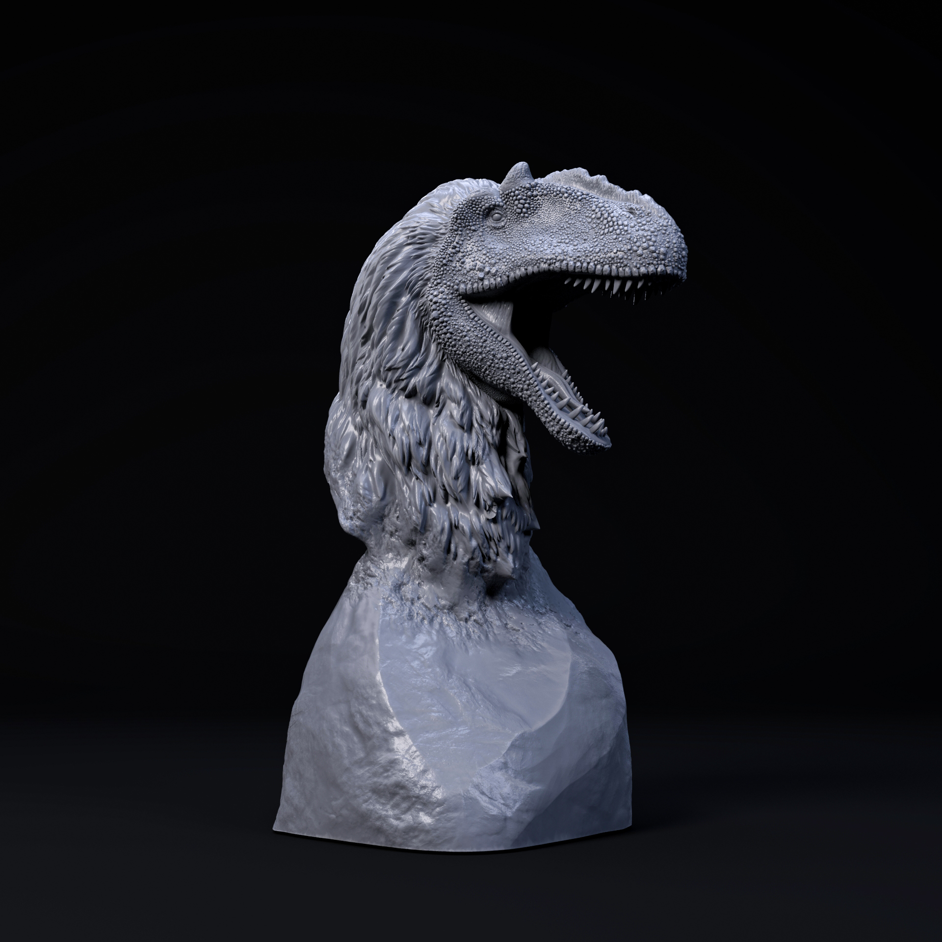Yutyrannus Huali bust - pre supported