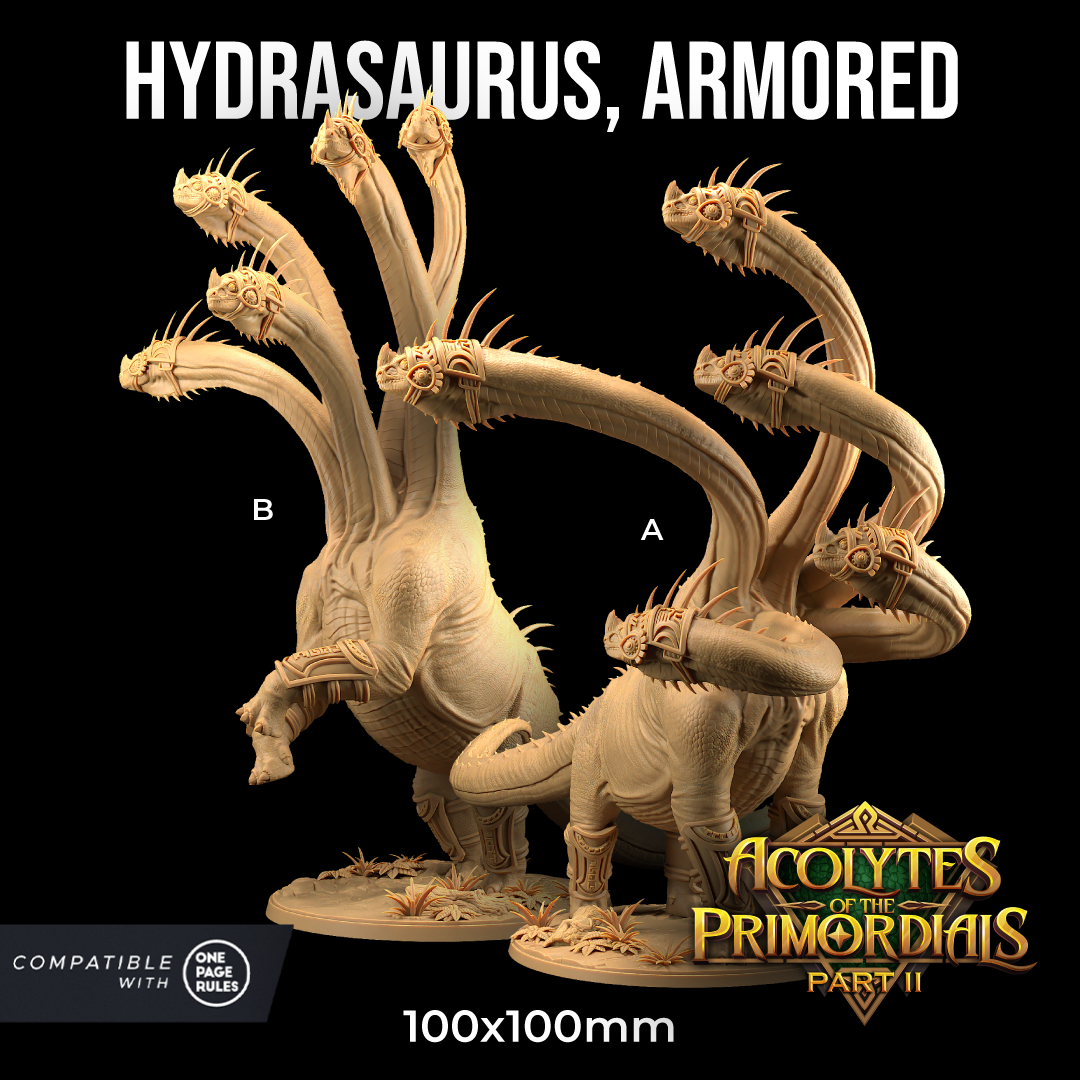 Hydrasaurus Armored | PRESUPPORTED | Acolytes of The Primordials Pt. 2