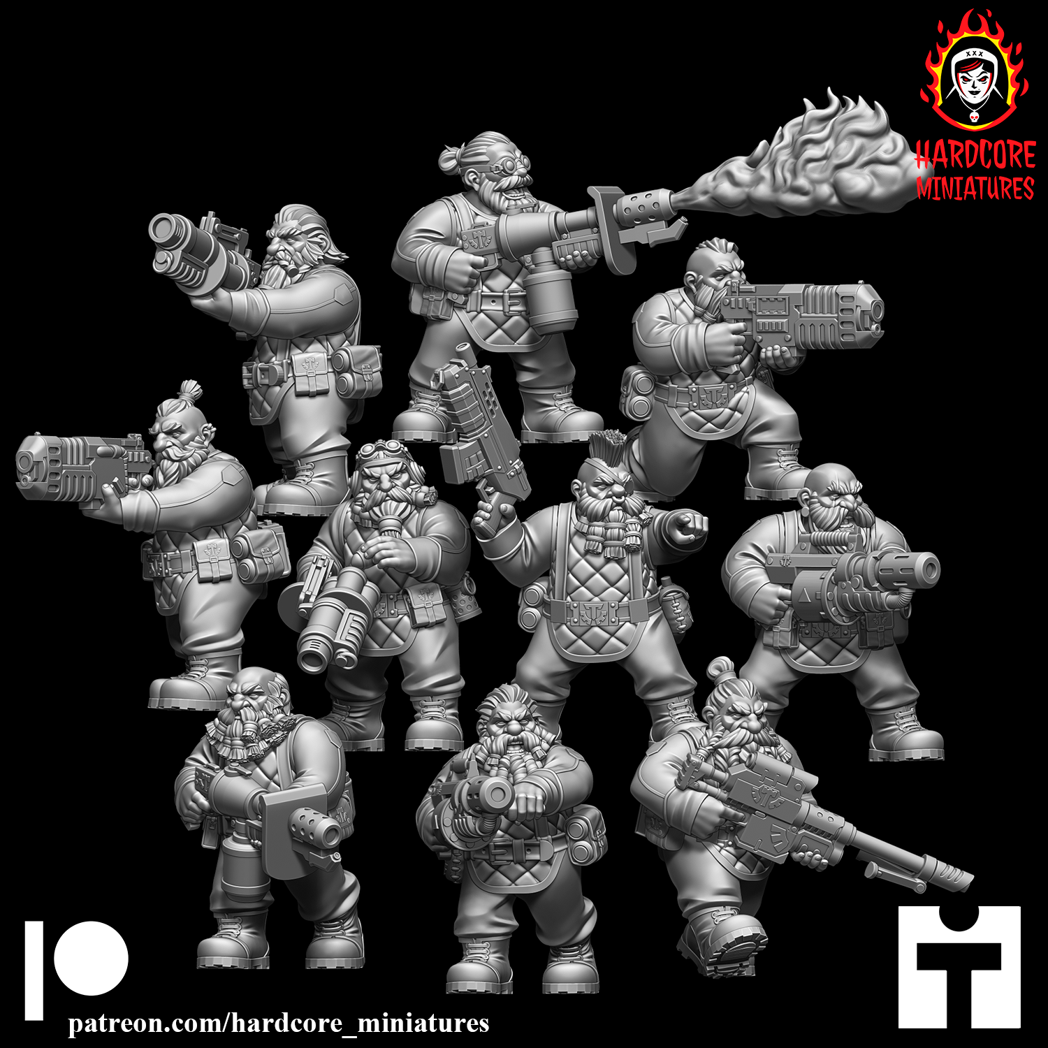 Space Dwarves Troopers with Special Weapons