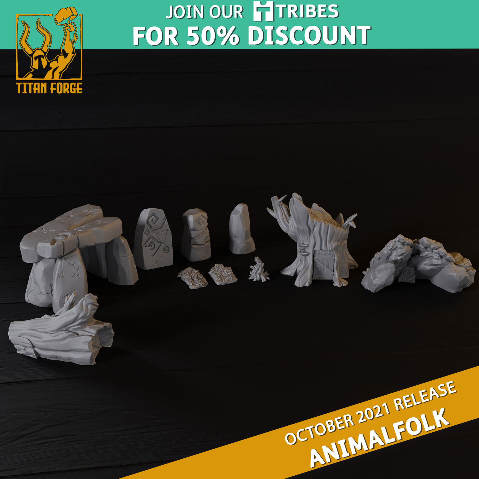 Terrain - Animalfolk - Titan Forge Miniatures October 2021