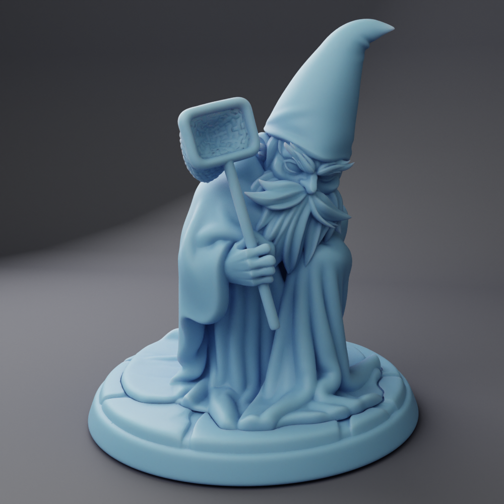 Tiny Green Mall Wizard ( Male Gnome Wizard / Classic Human Wizard / Meme )