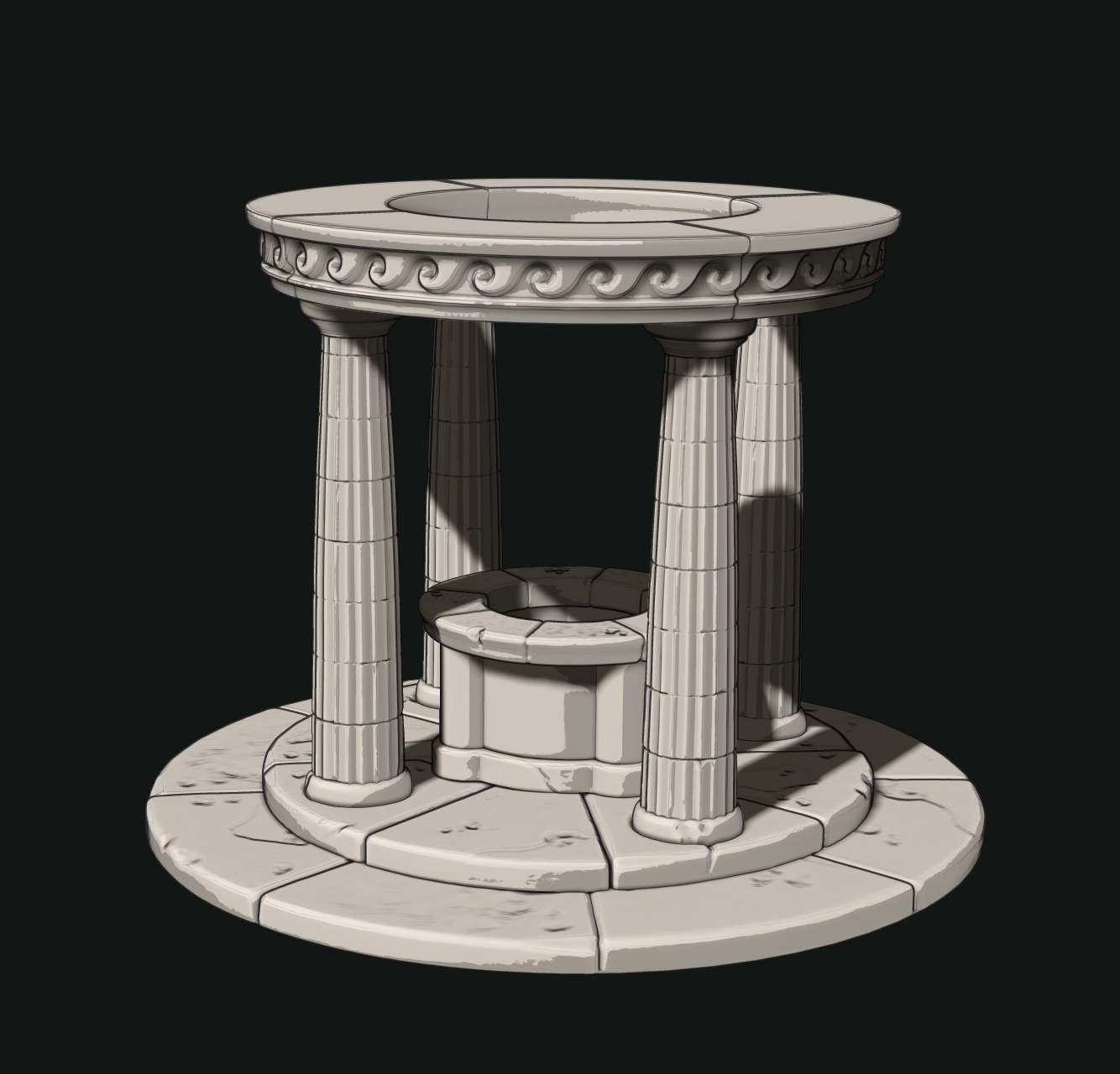 Ancient Greek Well - Scenery for wargames - Diormas - Railway