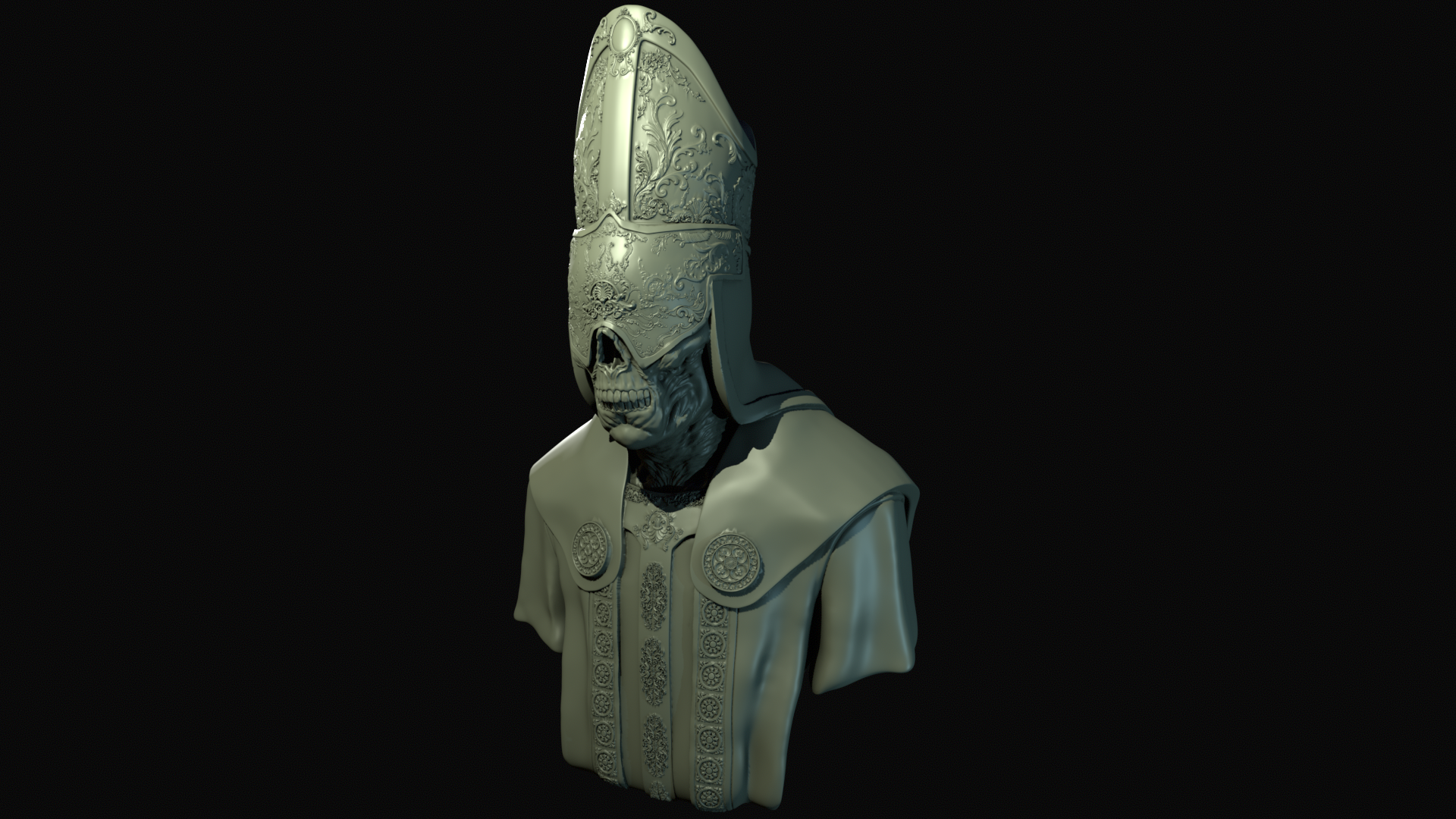 Undead Priest Bust 75mm