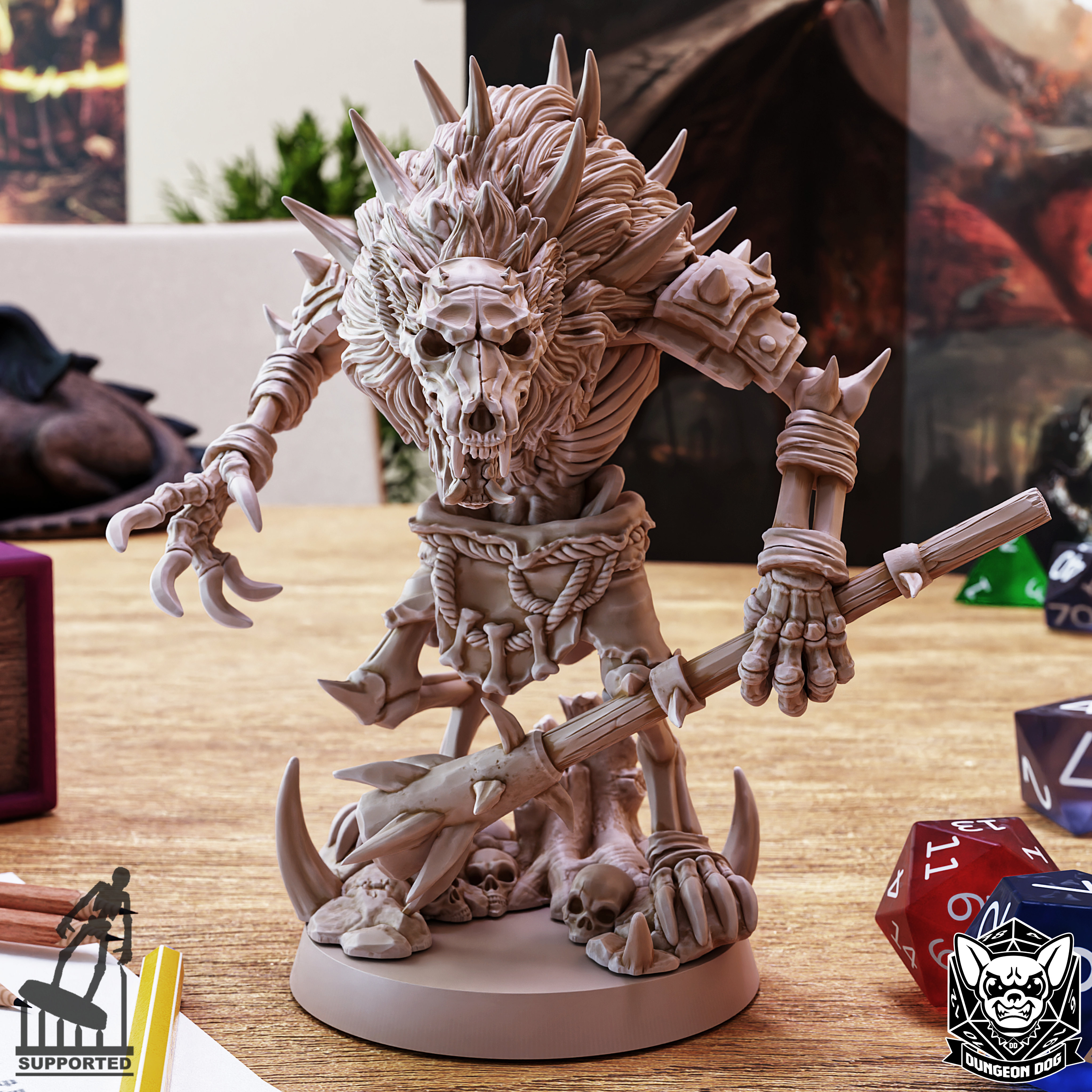 Gnoll Whiterling - A [Undead Gnoll Hyena, Skeleton Gnoll]