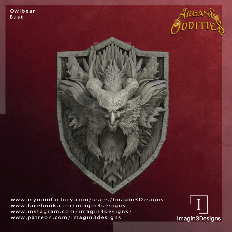 Pre-supported Owlbear Bust
