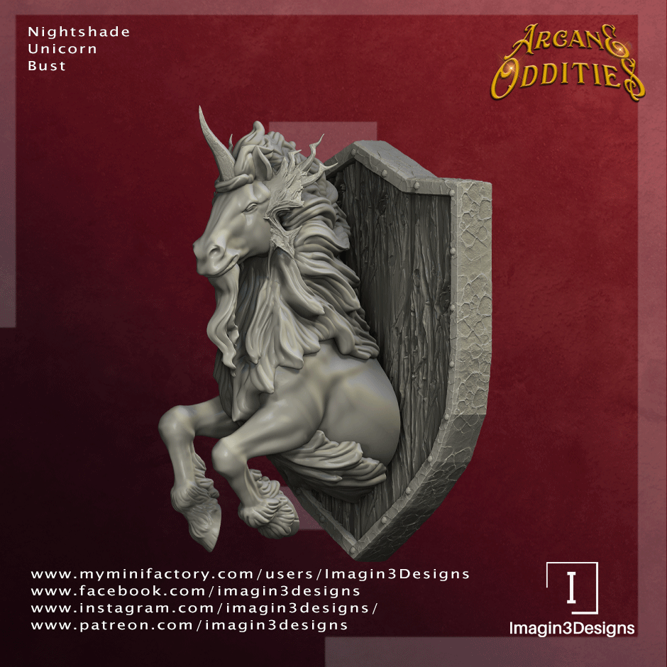 Nightshade Unicorn Bust