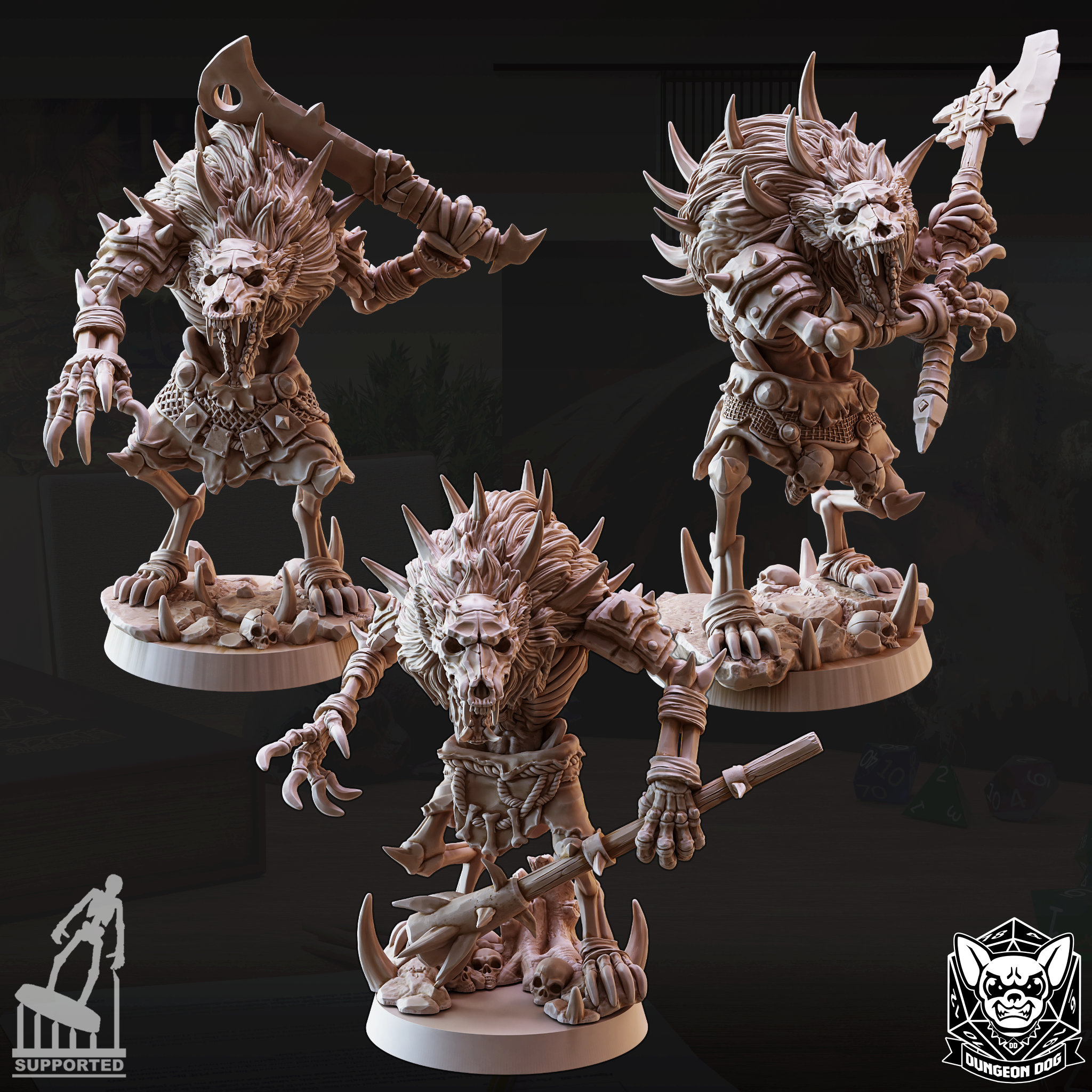 Gnoll Whiterling Bundle Undead Gnoll Hyena, Skeleton Gnoll]