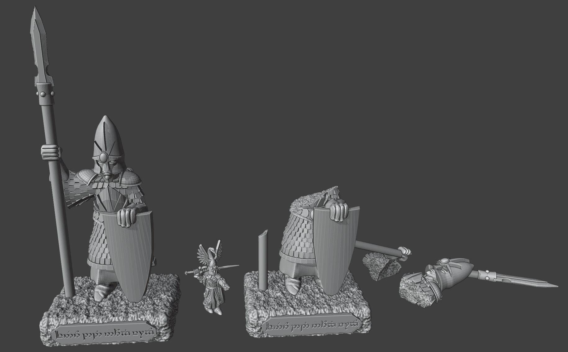 High Elf Statues