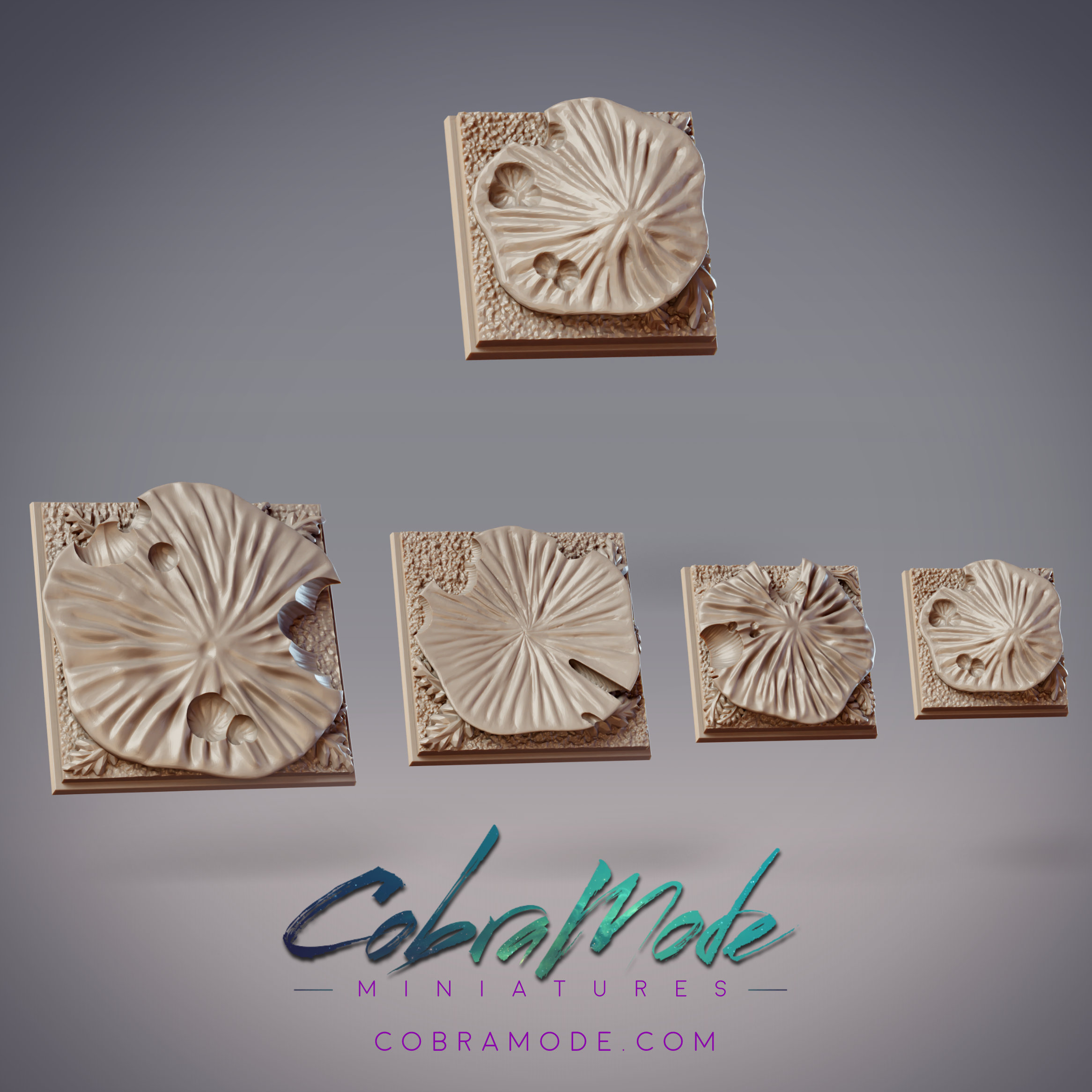 Fungal Platform Square Base Pack (4pcs)