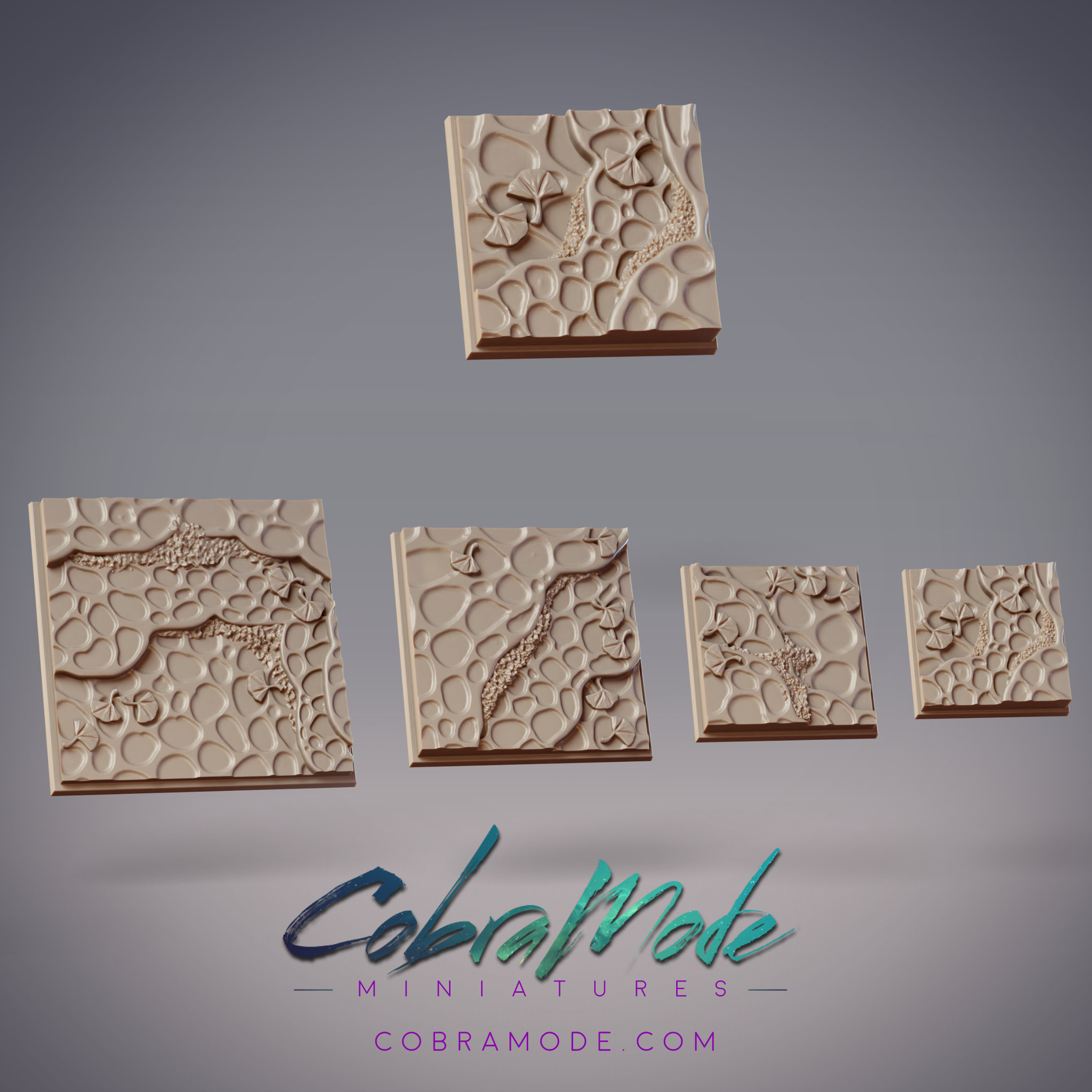 Lichen Steps Square Base Pack (4pcs)
