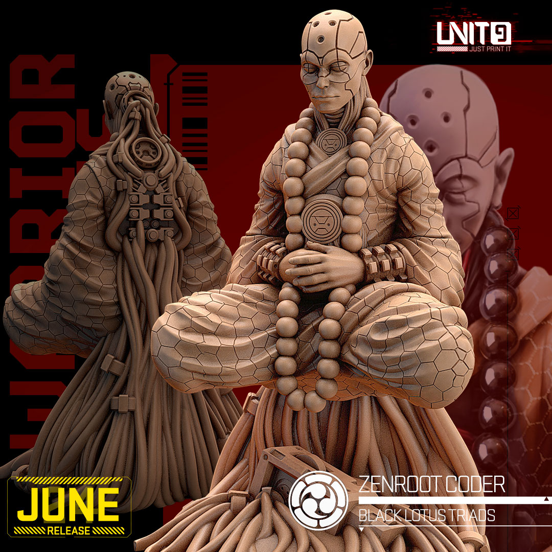 Cyberpunk - ZenRoot coder - Black Lotus Triad Warrior Monks