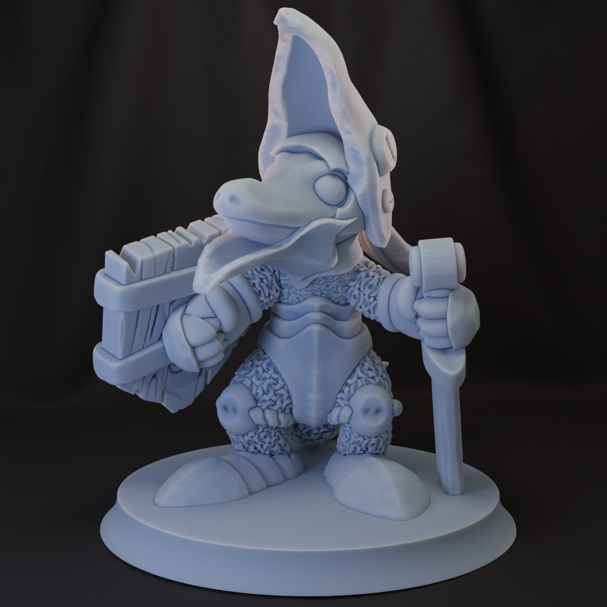kobold Crow with helm open, Knight Of the scrap metal order