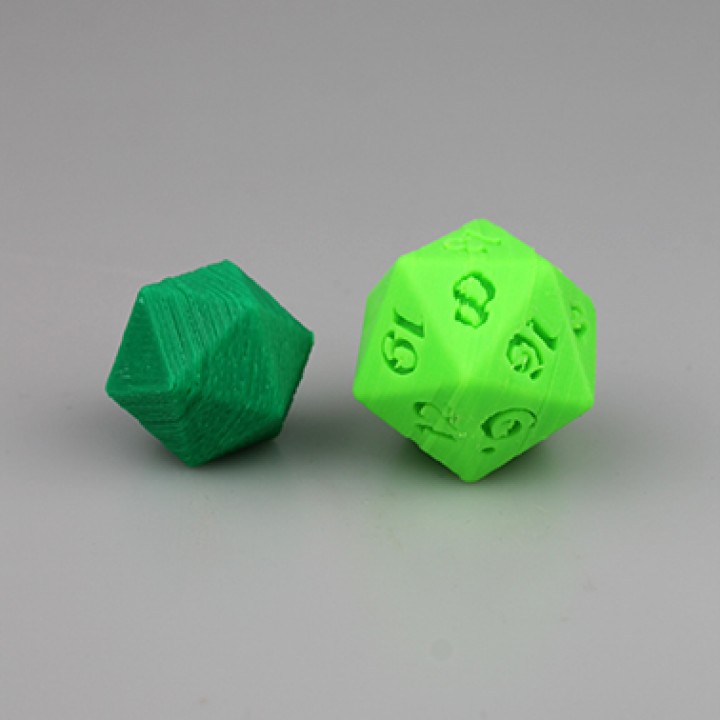 blank 20 sided dice free STL
