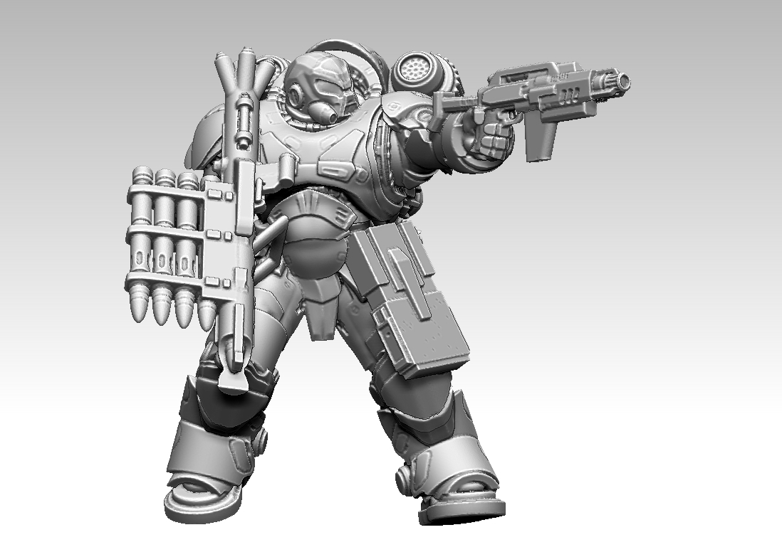 Enesis Missile launcher pose 2