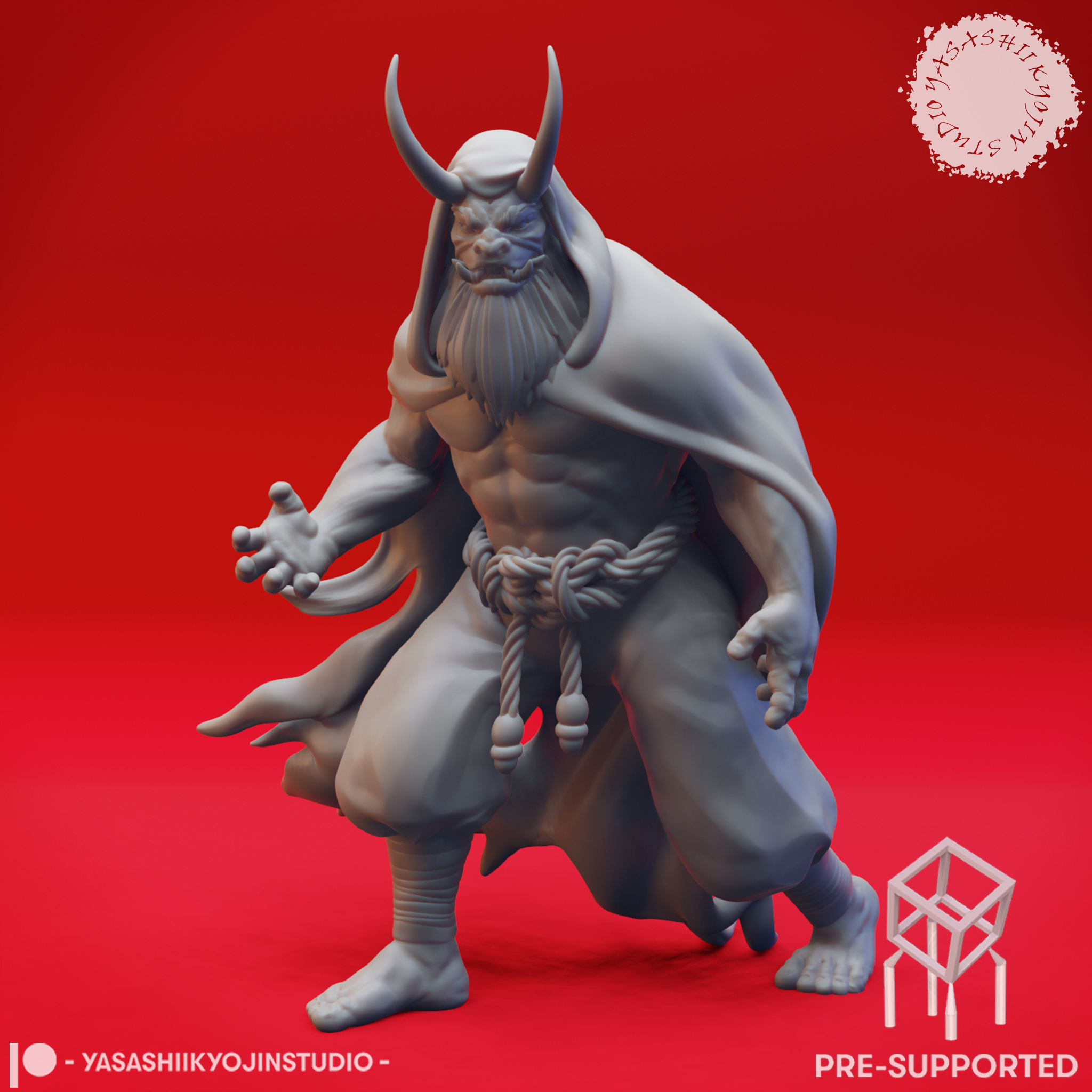 Cloaked Oni - Tabletop Miniature (Pre-Supported)