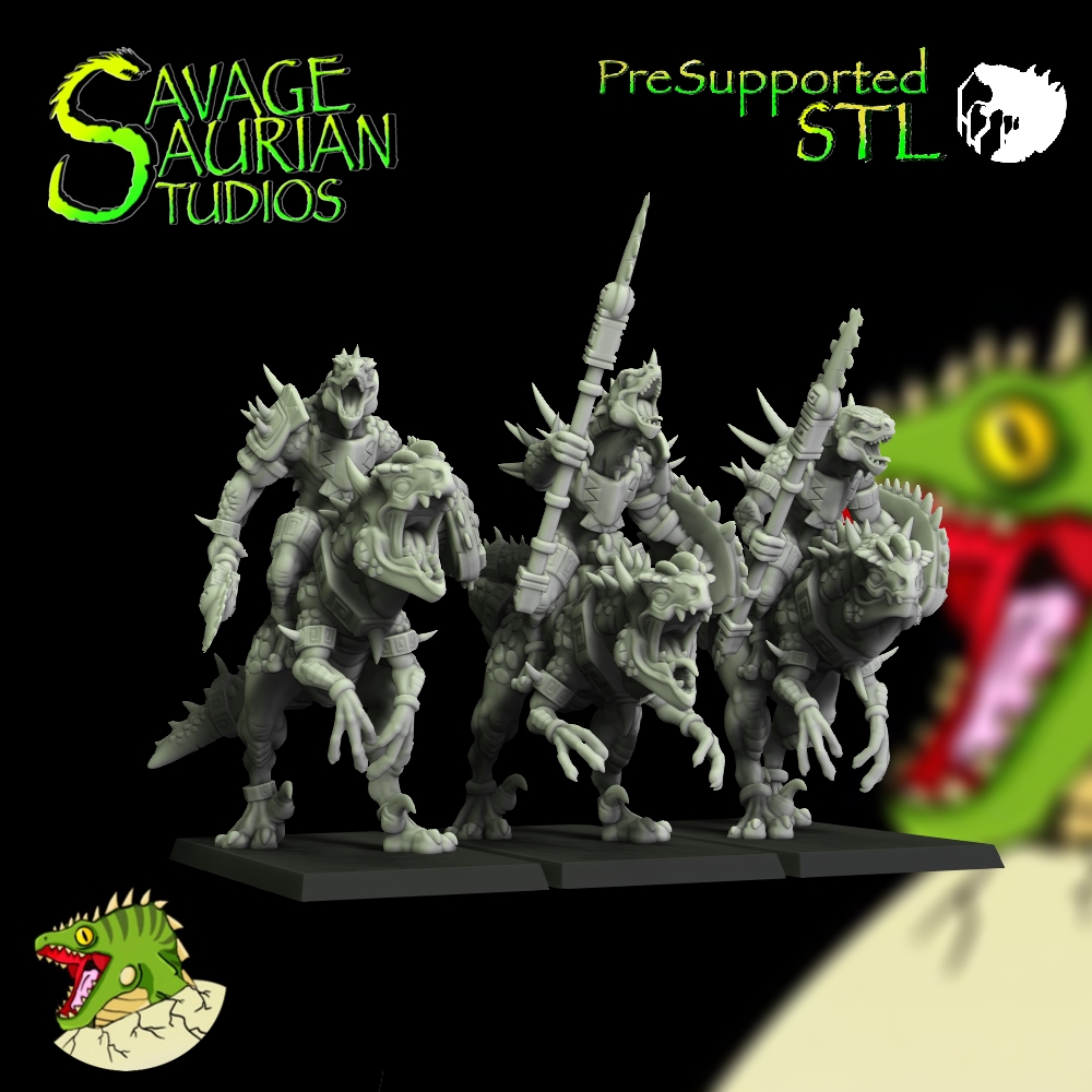 Swamp Stalker Iguanisaur Spear Riders - Lizardmen