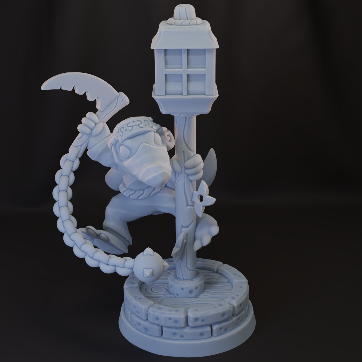 kobold ninja with chain and sickle